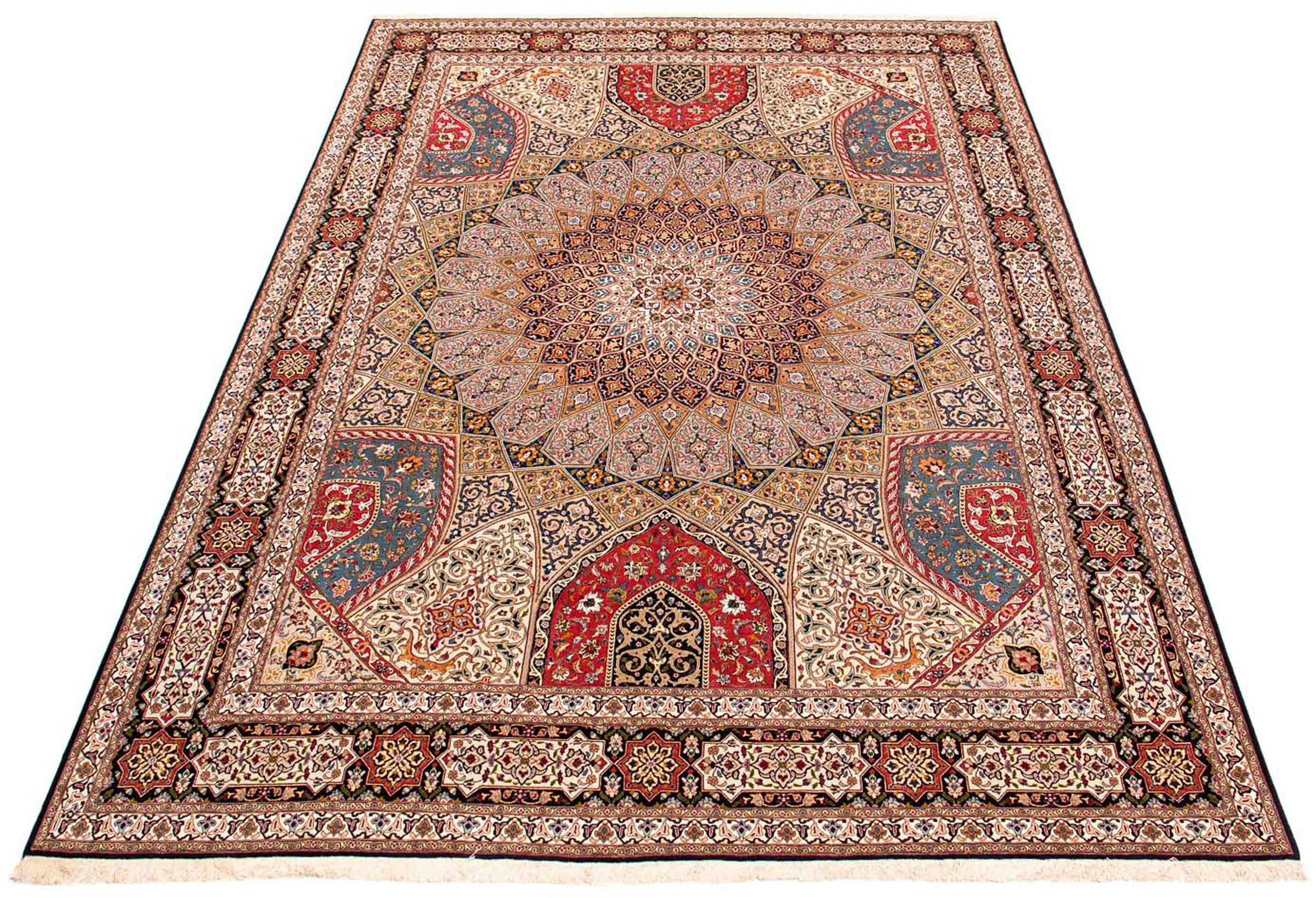 Image of morgenland Orientteppich »Perser - Täbriz - Royal - 405 x 303 cm - mehrfarbig«, rechteckig, 7 mm Höhe, Wohnzimmer, Handgeknüpft, Einzelstück mit Zertifikat bei Ackermann Versand Schweiz