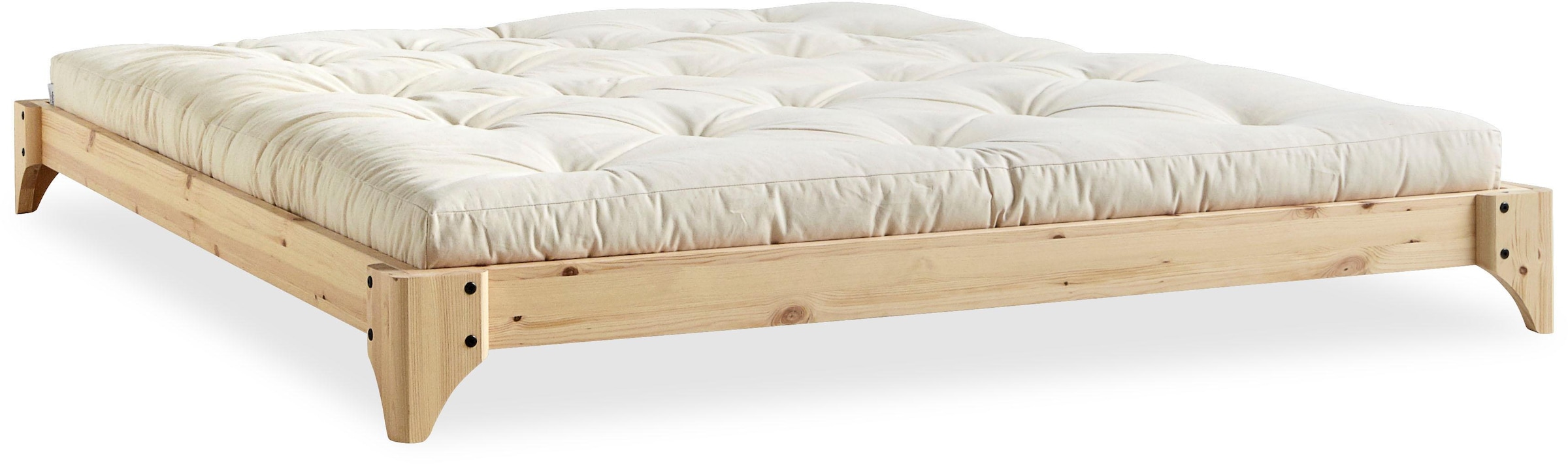 Image of Karup Design Futonbett "Elan Bettgestell, massiv Kiefernholz, minimalistisches Scandi Design" Inklusive Lattenrost, in verschiedenen Breiten erhältlich