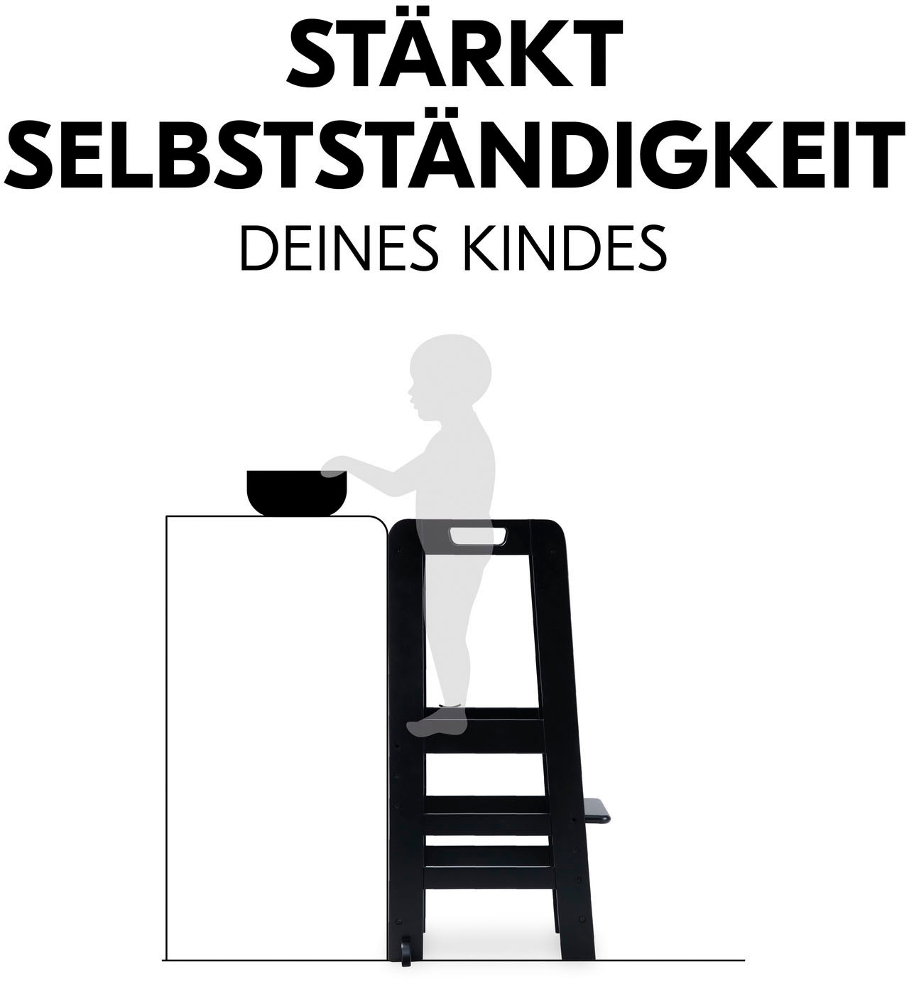 Hauck Assis-debout »Lernturm Learn N Explore, Black« () FSC® - schützt Wald