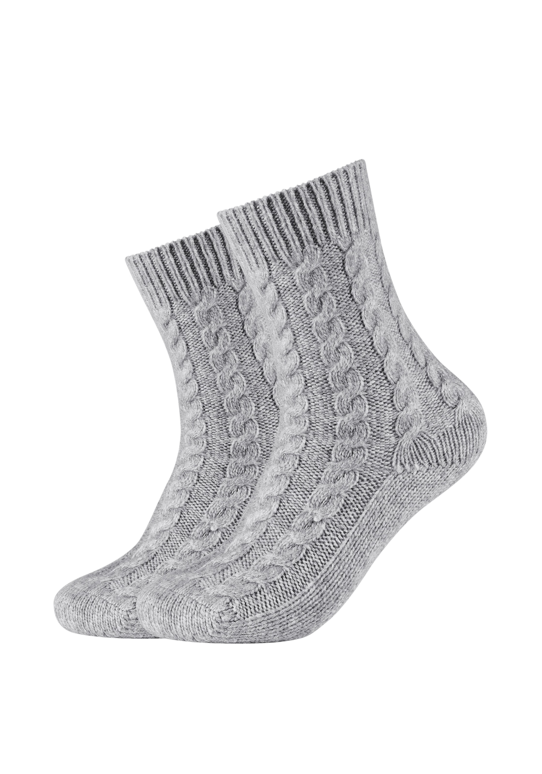 Image of Camano Socken "warm & cozy" 2 Paar, 2 Paar tlg. mit Zopfmuster, Rippenbündchen
