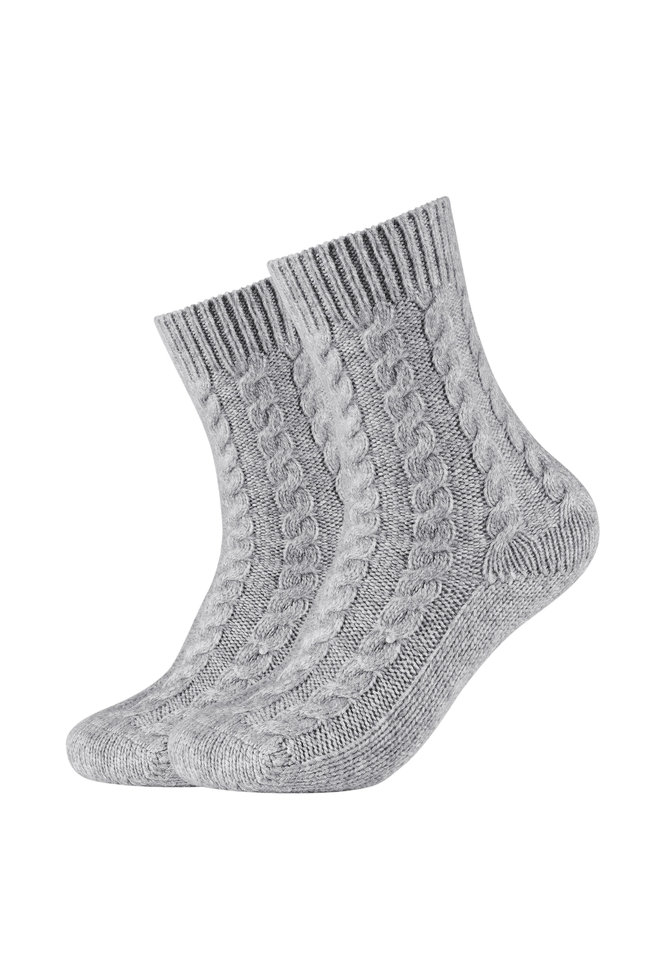 Image of Camano Socken "warm & cozy" 2 Paar, 2 Stk. tlg. mit Zopfmuster, Rippenbündchen