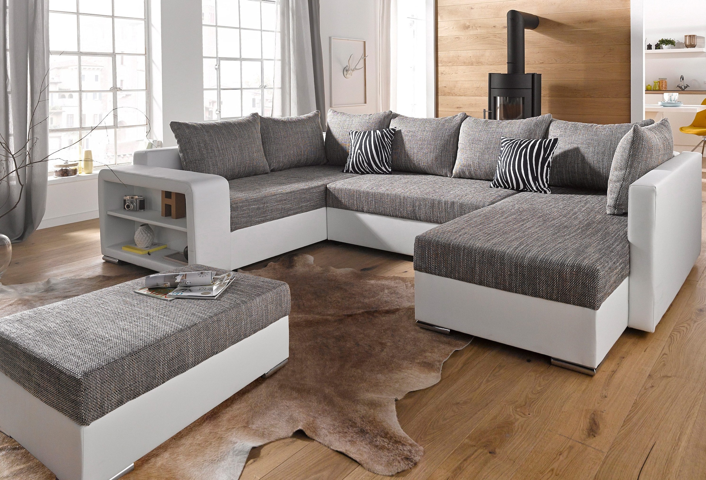 COLLECTION AB Hocker »John«, Frei im Raum stellbar, wahlweise mit Federkern