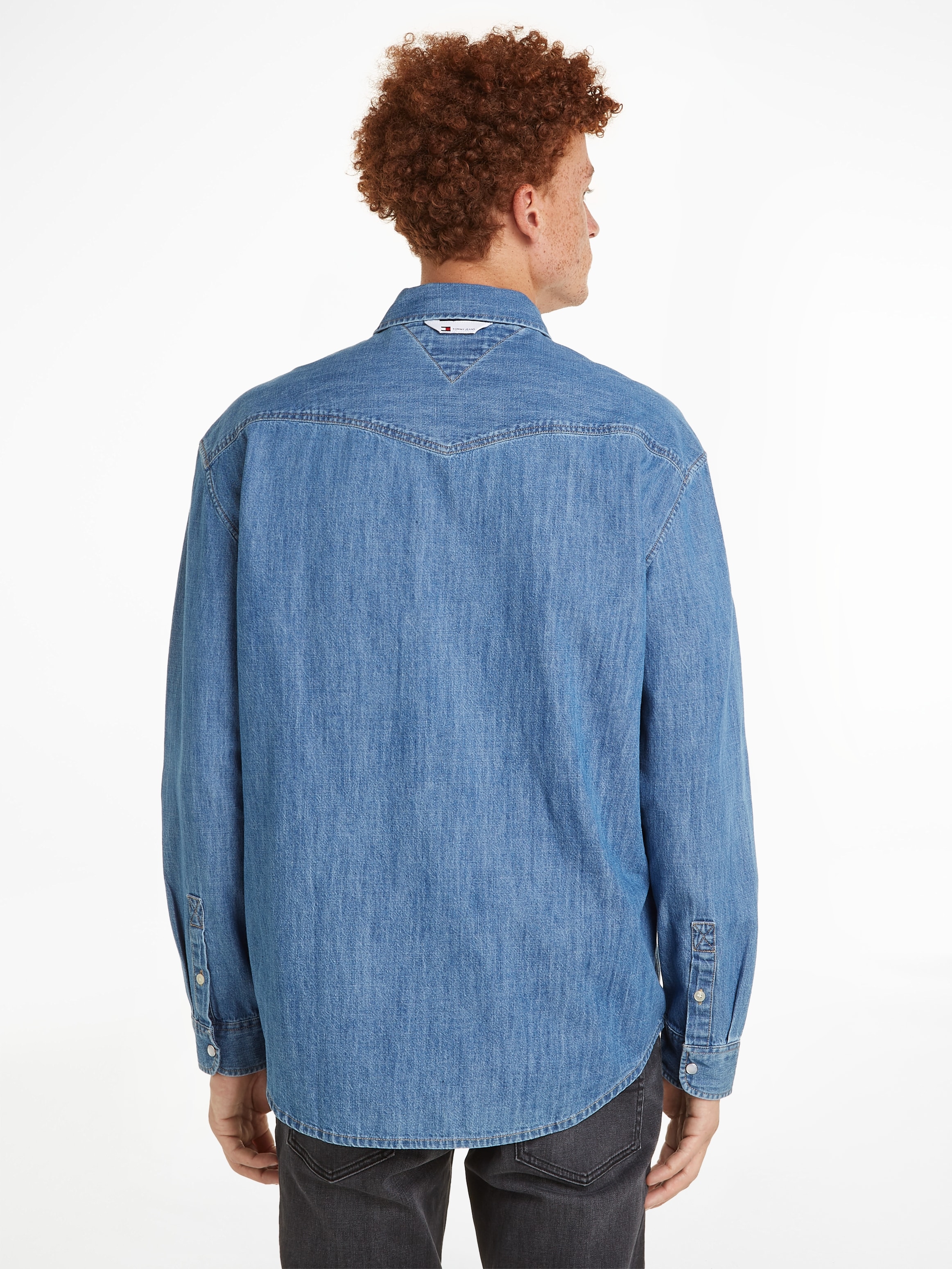 Tommy Jeans Jeanshemd »TJM RLX WESTERN DENIM SHIRT«, mit Brusttasche