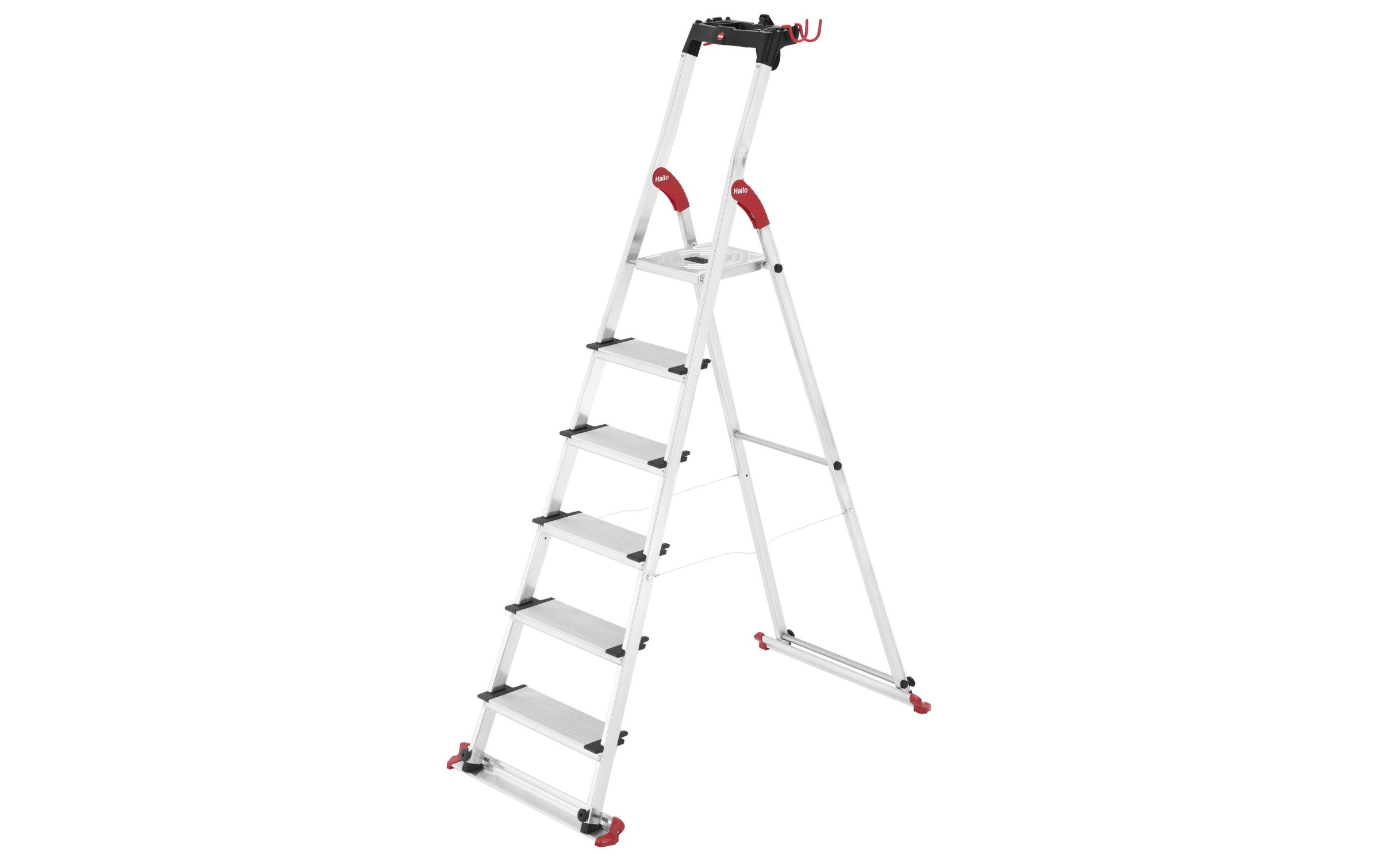 Image of Hailo Stehleiter »XXL Garden & Home 6 Stufen«, Mit zwei breiten, abnehmbaren Bodenschienen für optimale Standsicherheit auf Wiesen- und Gartenböden bei Ackermann Versand Schweiz