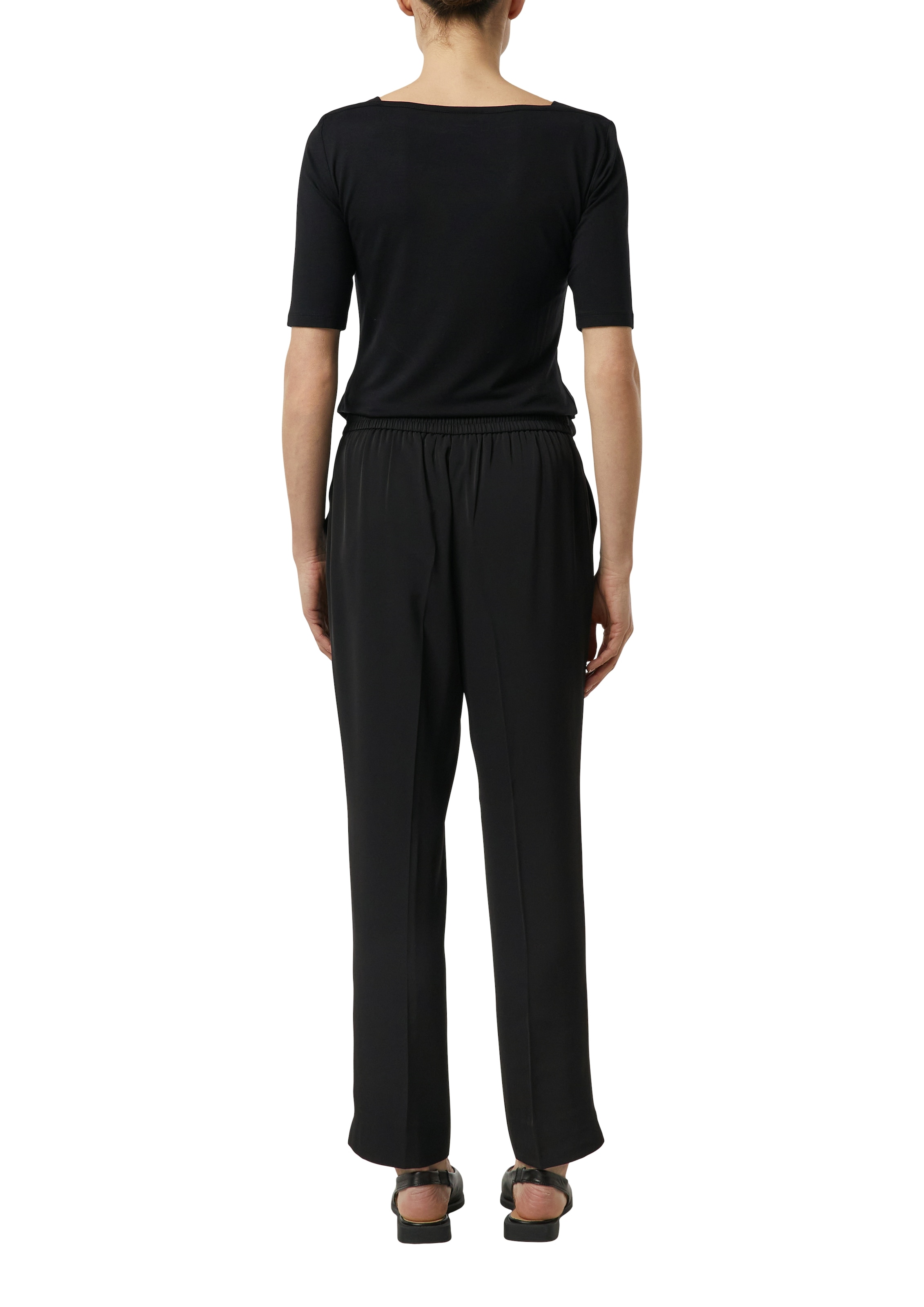 Comma Pantalon en tissu  mit Gummizug und Kordelzug