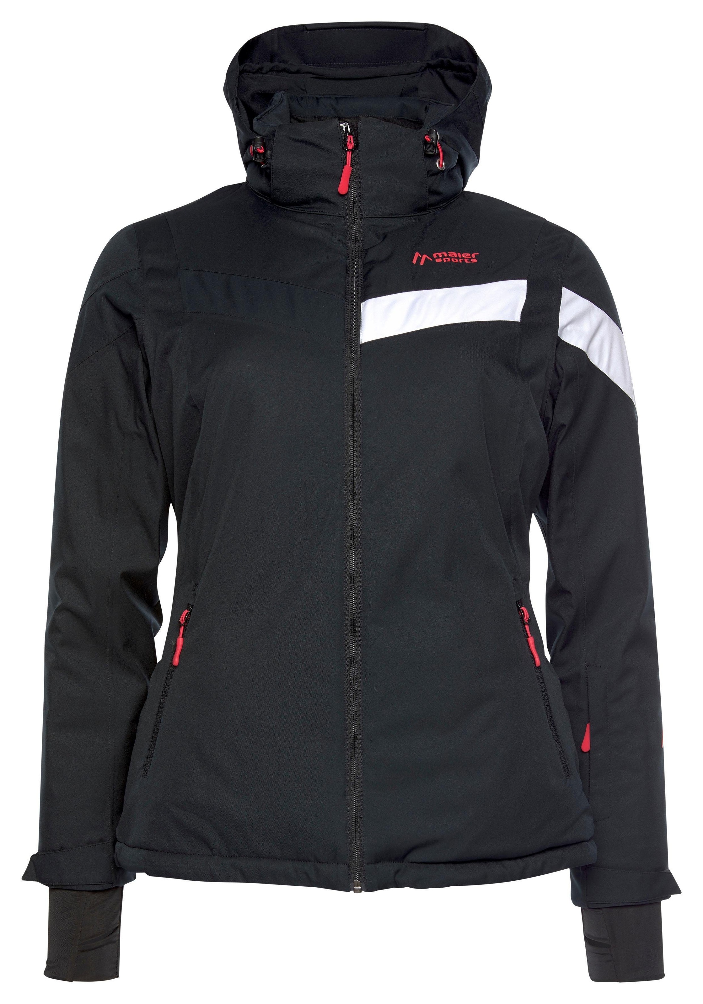Maier Sports Skijacke »Ski Jacke wattiert Damen«, mit Kapuze, Wasser & winddicht & atmungsaktiv in grossen Grössen