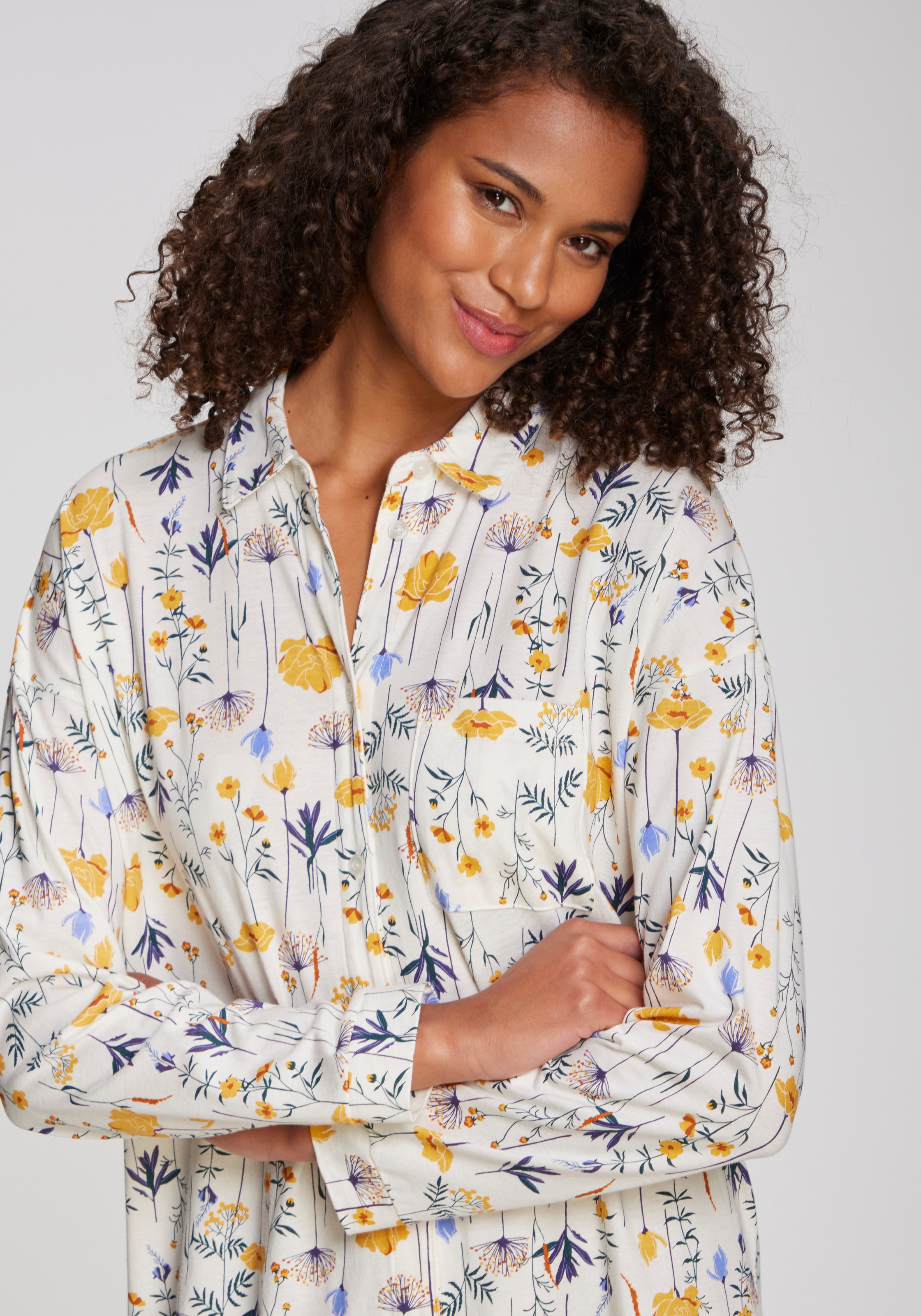 Vivance Dreams Nachthemd Brusttasche Mit schönem Muster