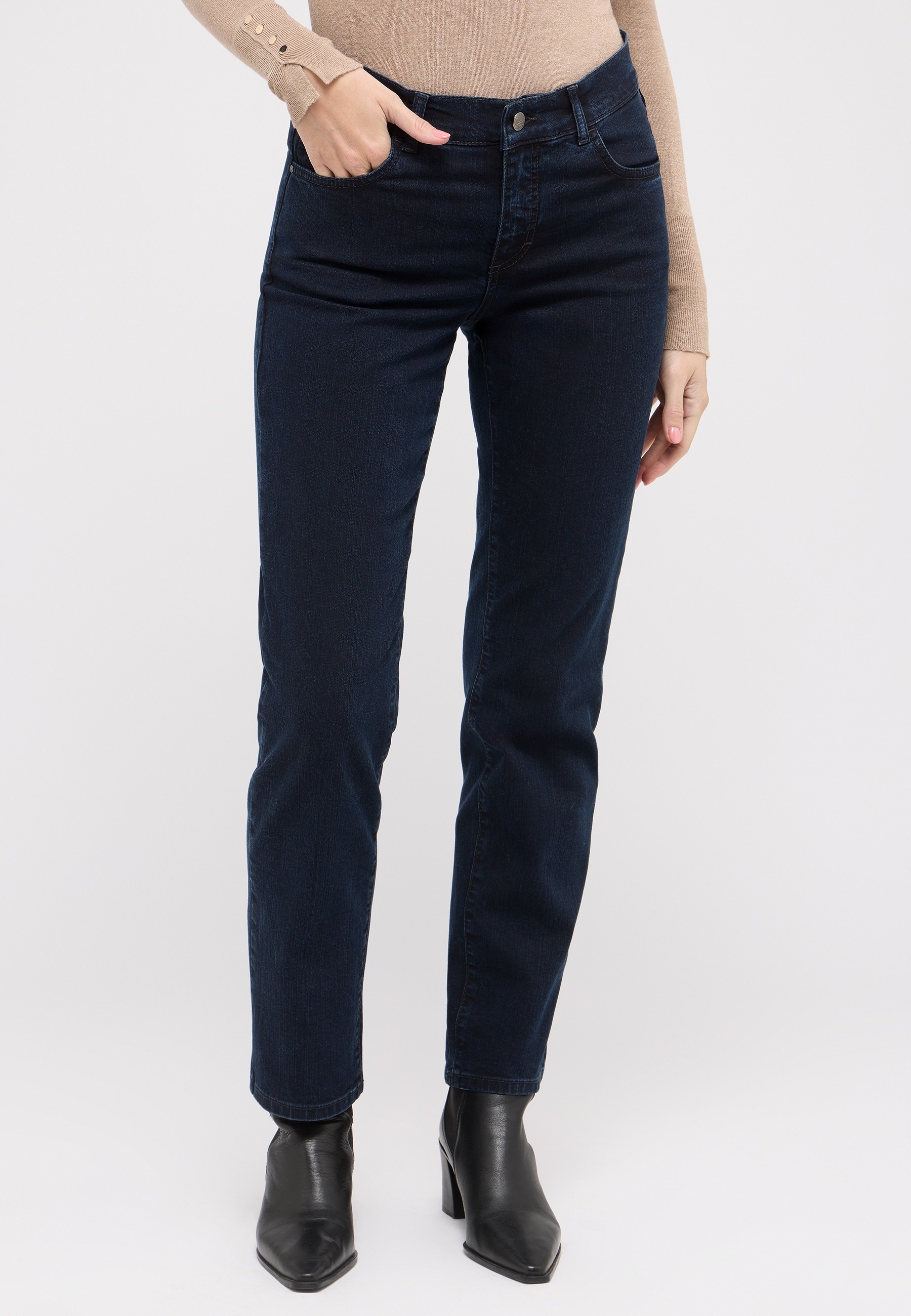 Image of ANGELS High-waist-Jeans "DOLLY" im klassichen 5-Pocket-Stil