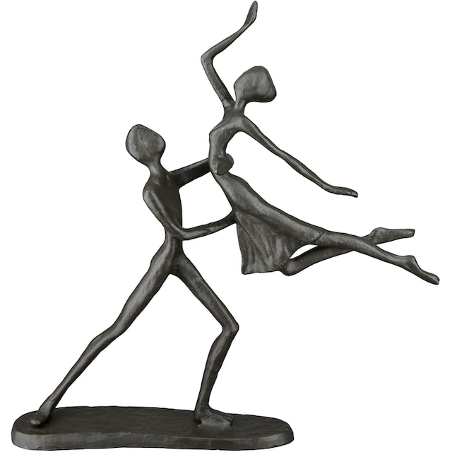acheter aus Tanzpaar, Gilde Skulptur by Dekoobjekt, Casablanca cm, braun«, 17,5 Wohnzimmer »Design Metall, confortablement Dekofigur Höhe