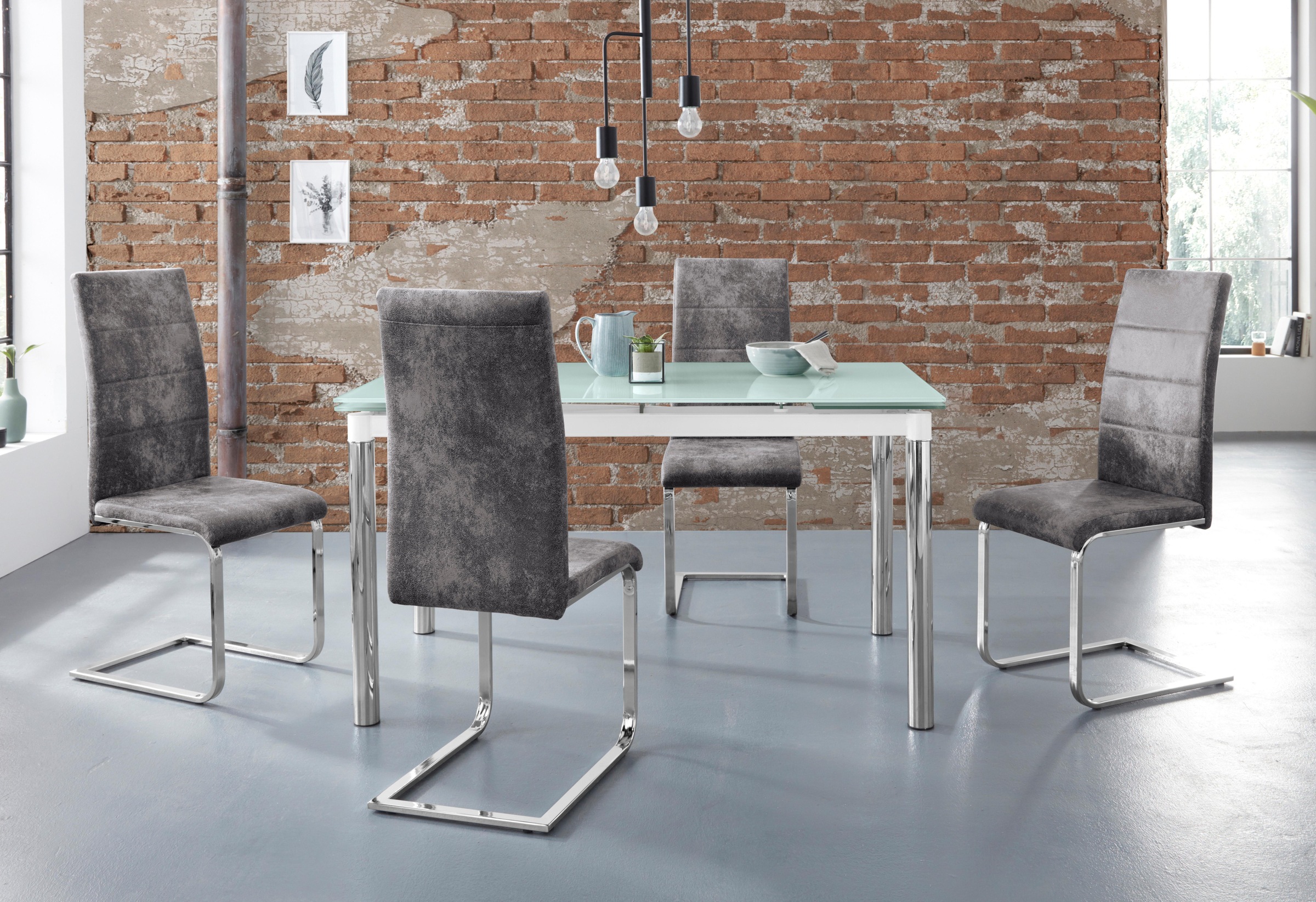 Image of my home Essgruppe »Nelson/Cosy«, (Set, 5 tlg.), mit 4 Stühlen, Tisch ausziehbar, Breite 140-200 cm bei Ackermann Versand Schweiz