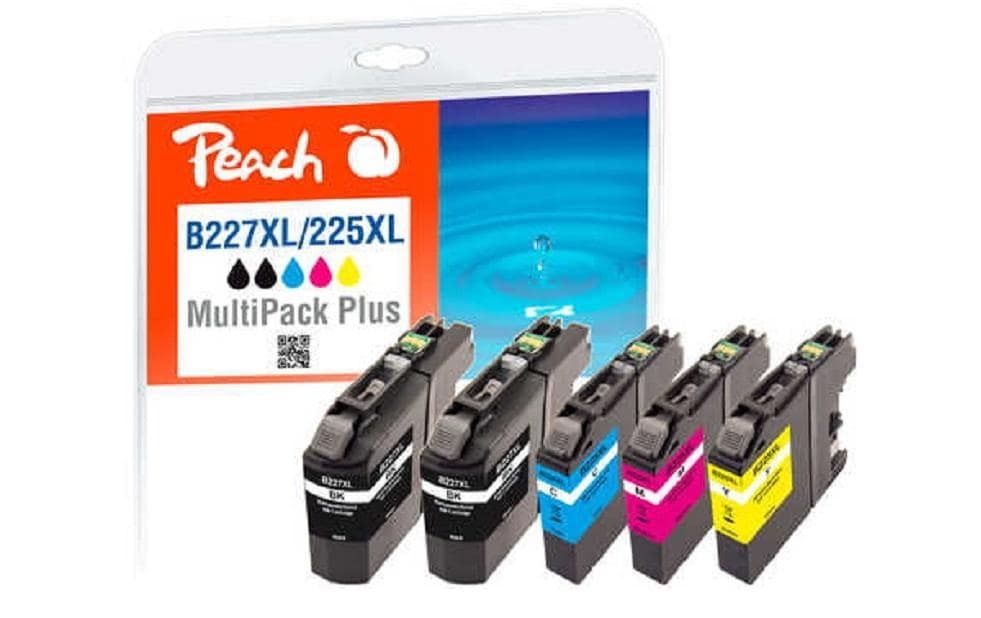 Tintenpatrone »Peach Brother LC-225XL/227XL 2x BK, C, M, Y«, (5 St.)