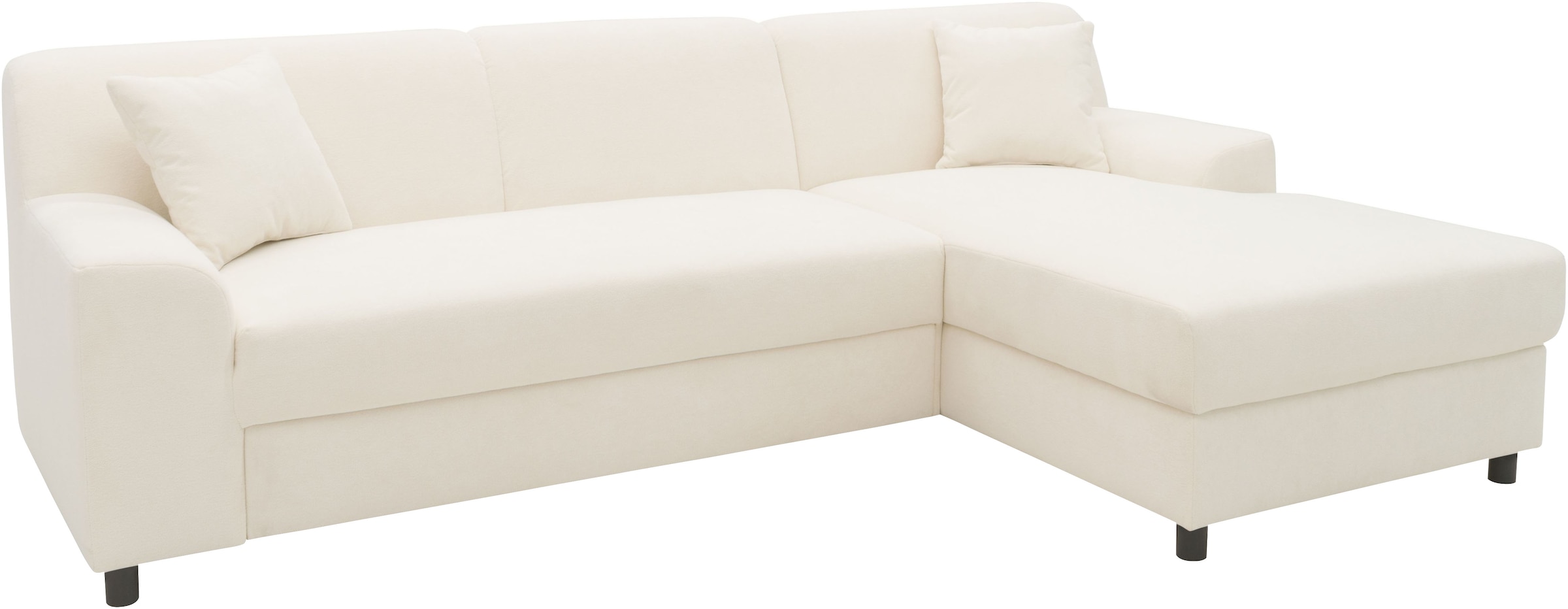 INOSIGN Ecksofa »Turah 2, L-Form, in Cord u. wasserabweisender Microfaser, Federkern«, B/T/H: 241/146/79 cm, incl. Zierkissen, wahlweise mit Bettfunktion