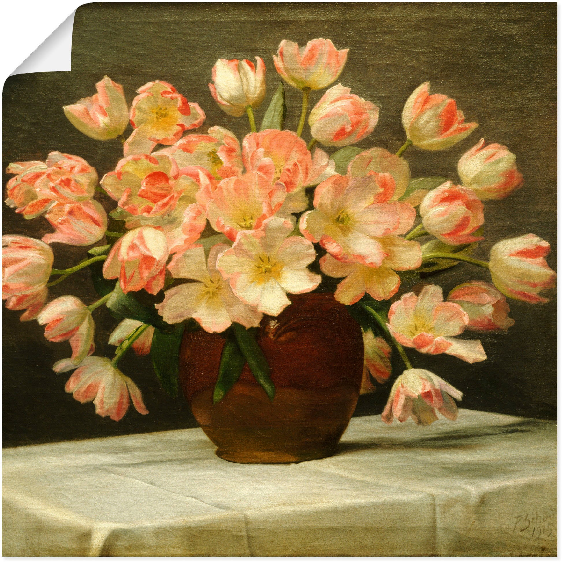 Image of Artland Wandbild »Tulpen in einer Vase. 1915«, Blumen, (1 St.), in vielen Grössen & Produktarten - Alubild / Outdoorbild für den Aussenbereich, Leinwandbild, Poster, Wandaufkleber / Wandtattoo auch für Badezimmer geeignet bei Ackermann Versand Schweiz