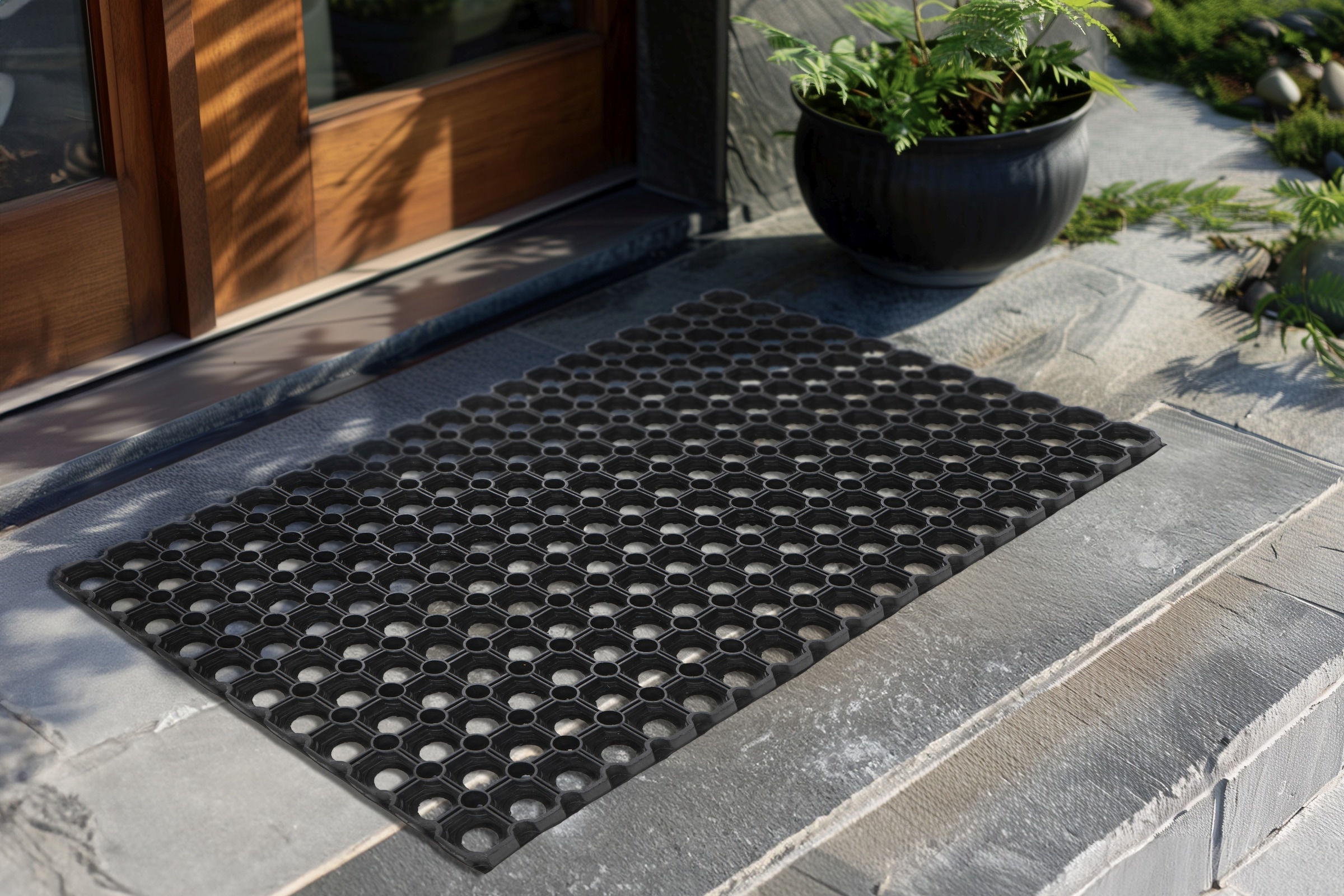 Kayoom Tapis de sol »Clean Way 125« Rectangulaire 18 mm Höhe Türmatte, Gummi Matte, schmutzabweisend, Eingang