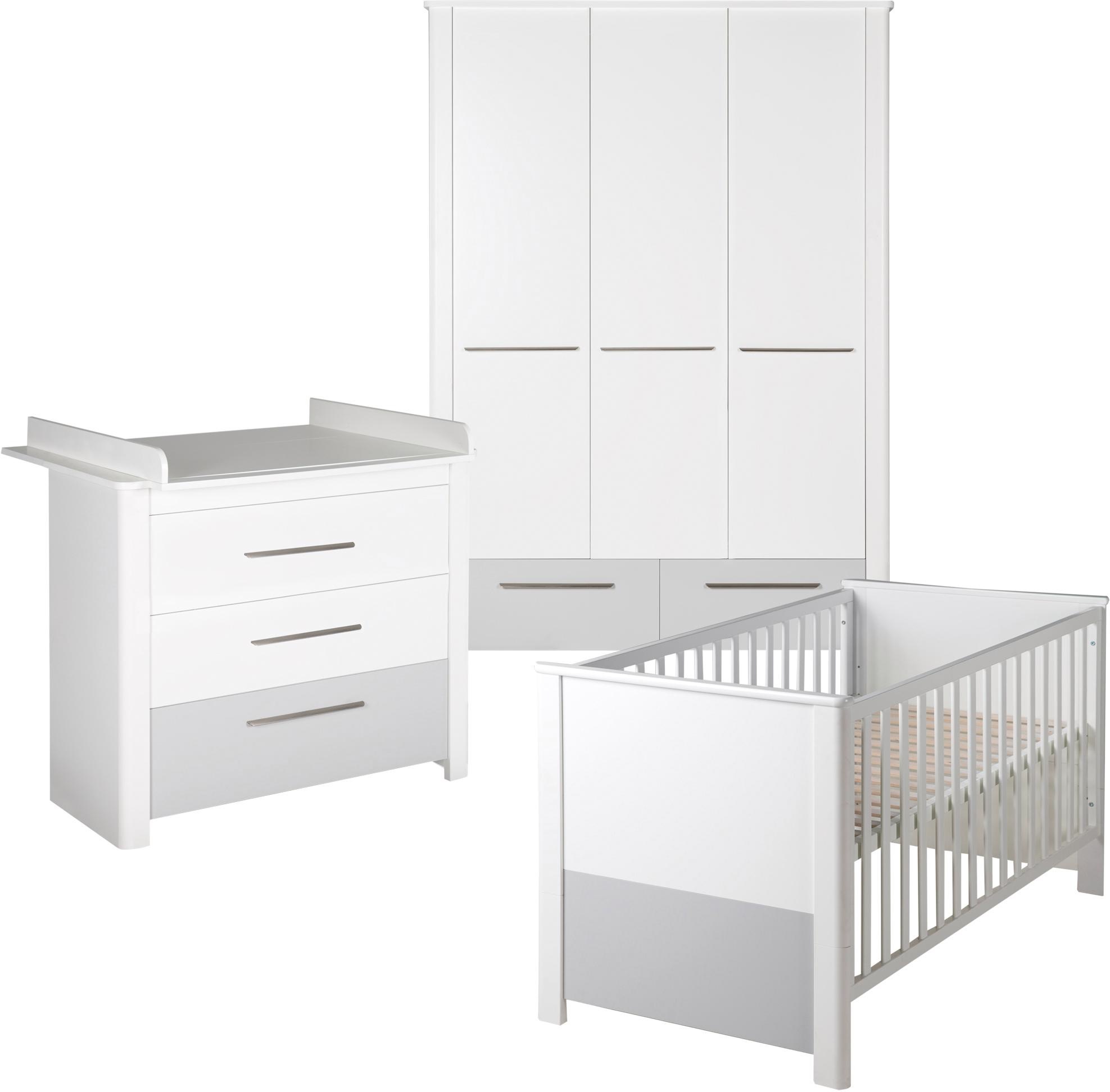 Image of roba® Babyzimmer-Komplettset »Linus«, (Set, 3 St., Kinderbett, Wickelkommode, Kleiderschrank), mit Kinderbett, Schrank und Wickelkommode bei Ackermann Versand Schweiz