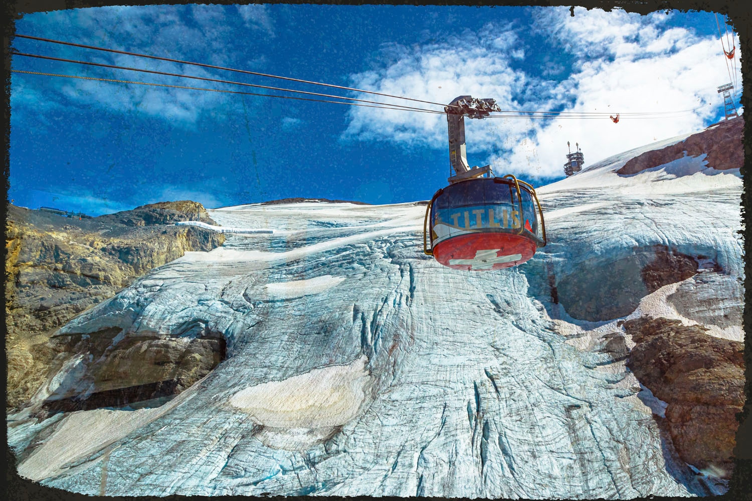 queence Metallbild »Gondola«, Schriftzüge-Berge & Alpenbilder, (1 St.), Stahlschilder