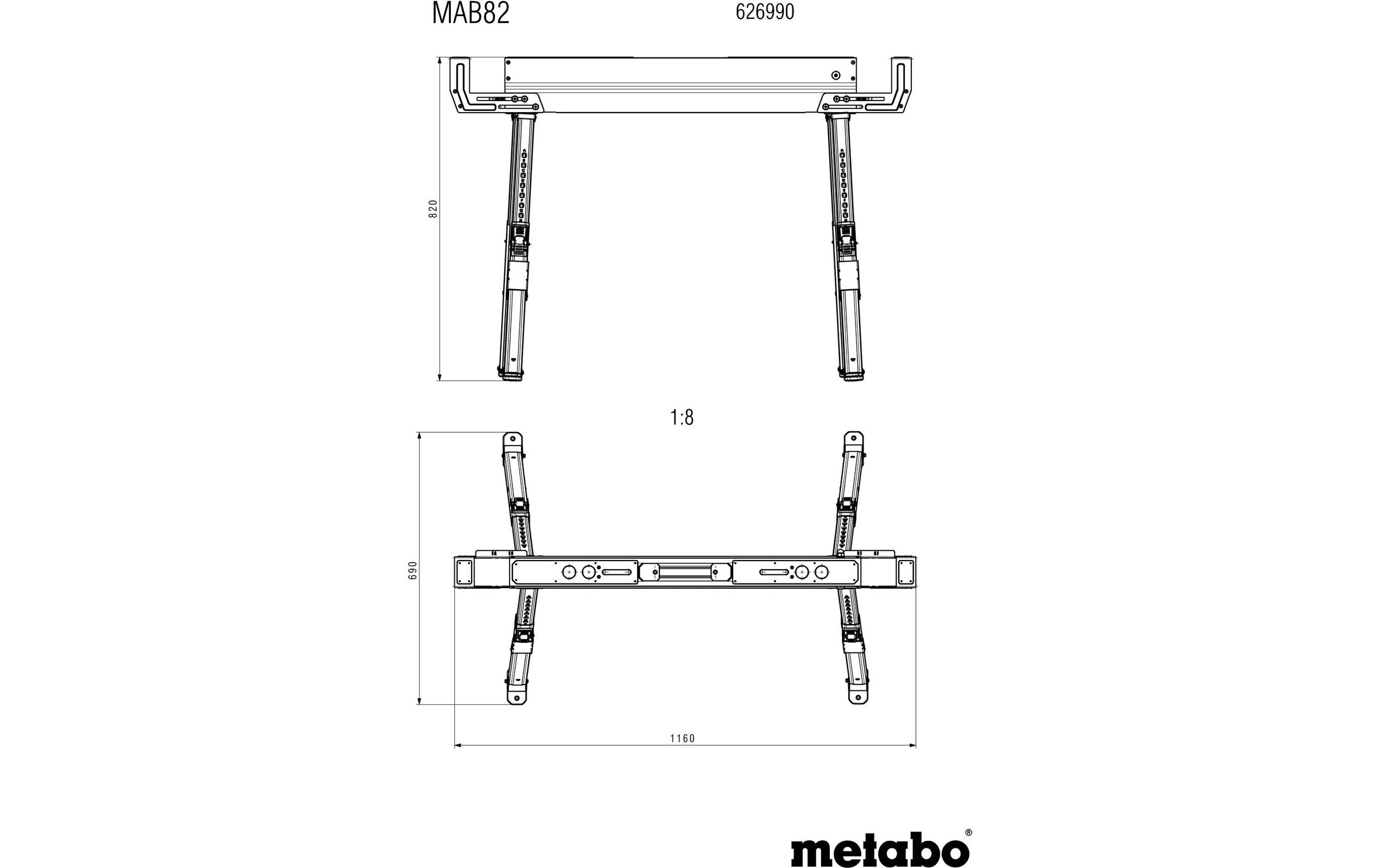 metabo Sägebock »Untergestell MAB 82«