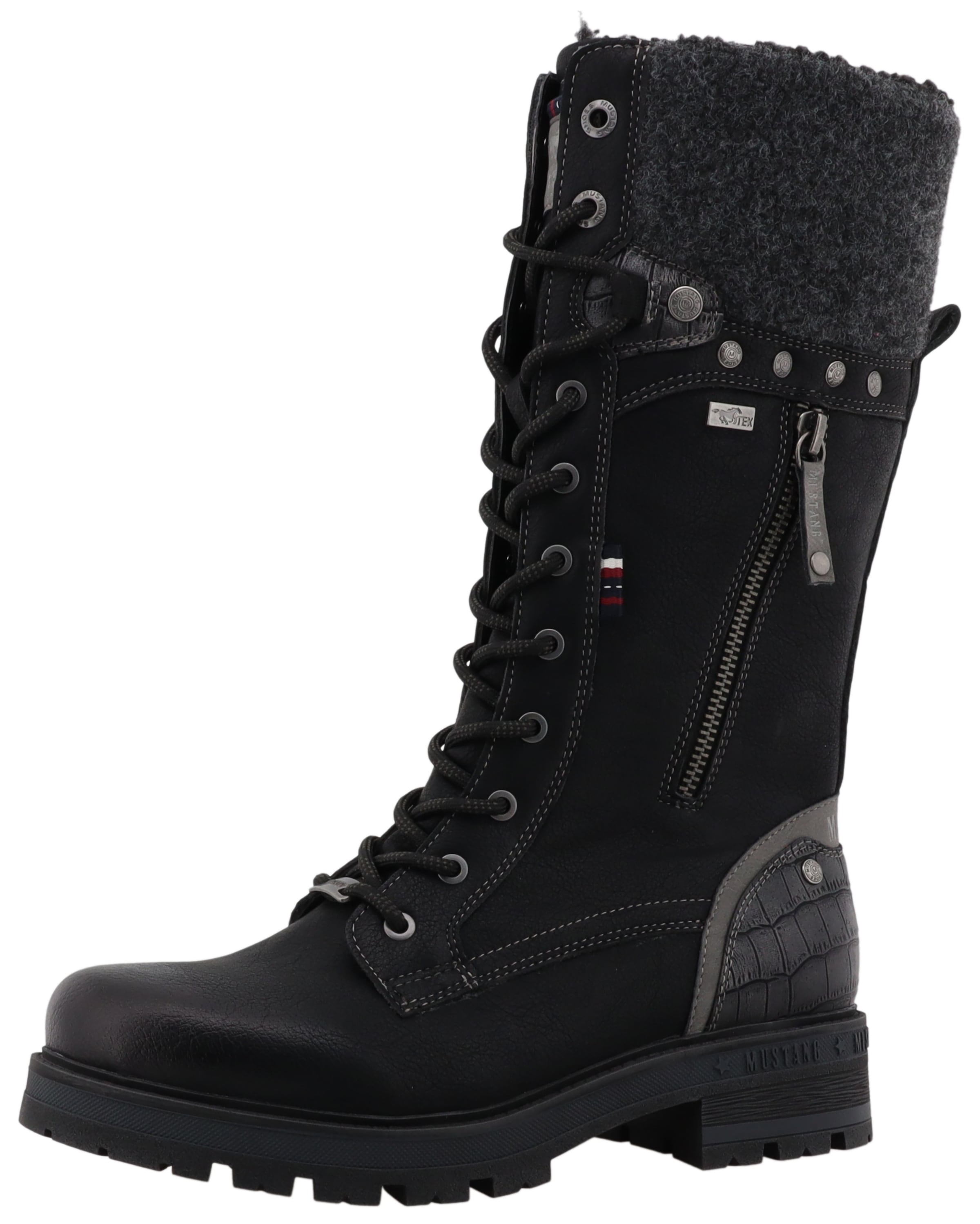 Image of Mustang Shoes Winterstiefel "Darleen" Schnürstiefel mit Reissverschluss