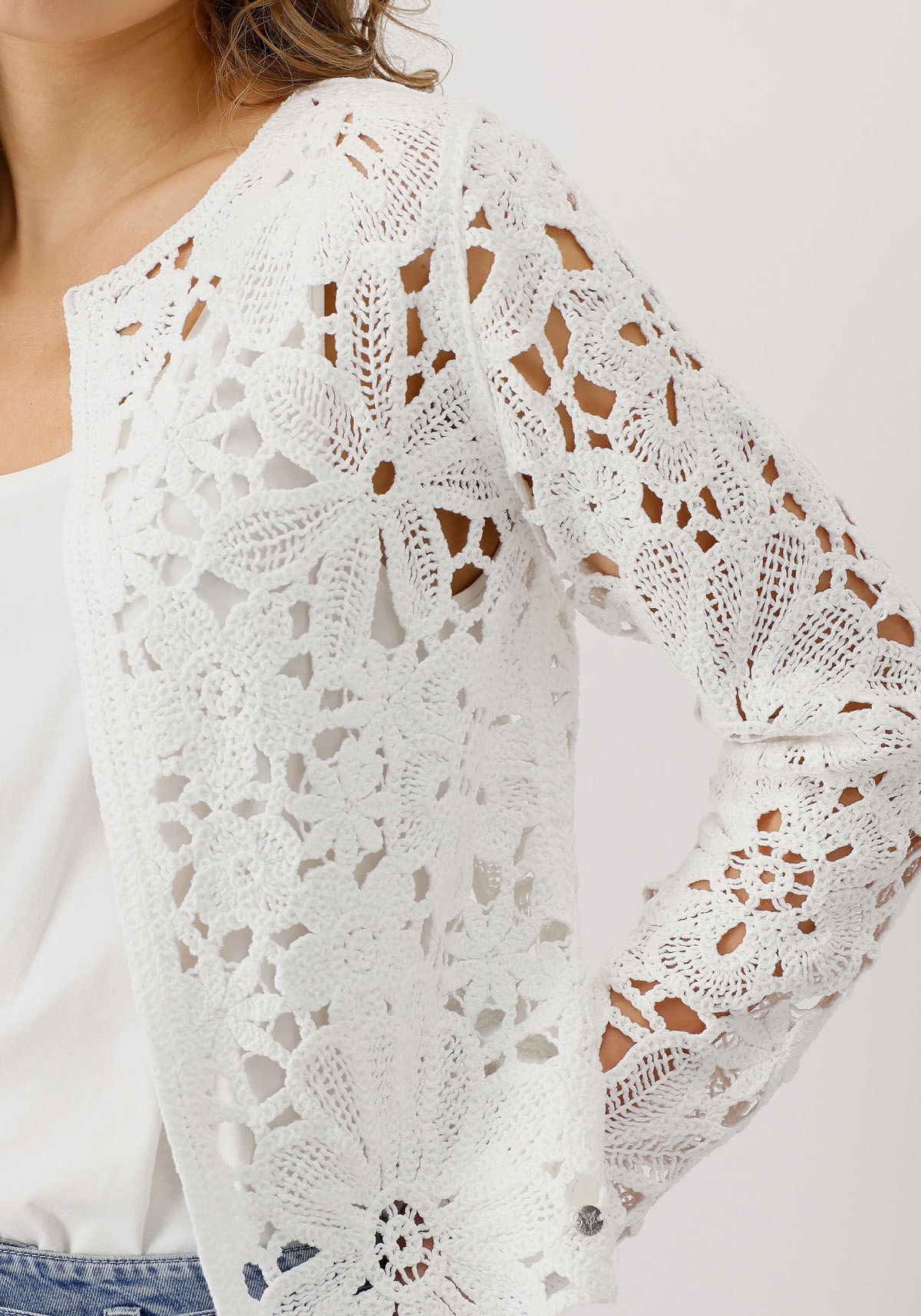 Monari Strickjacke, aus Spitze