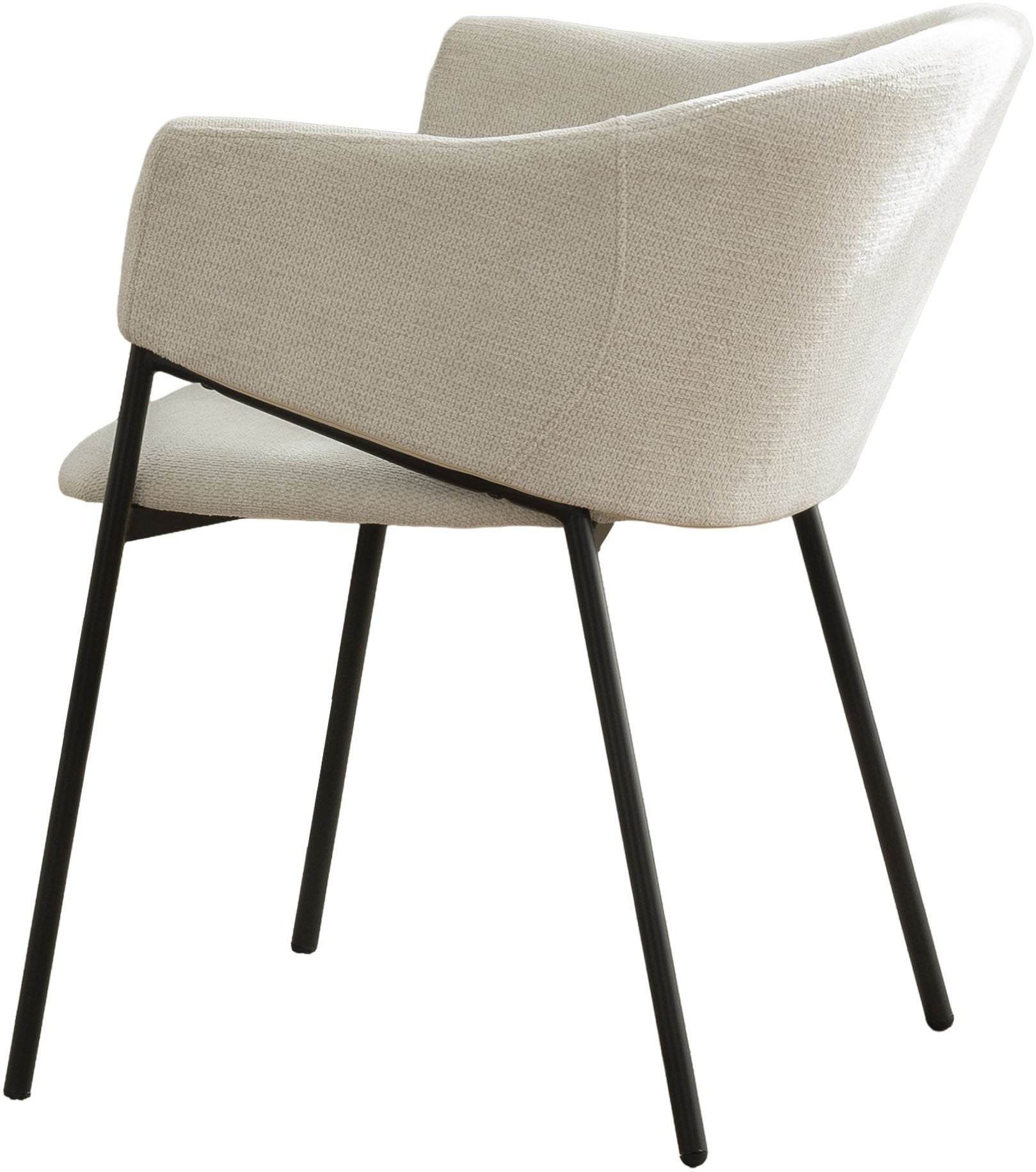 byLIVING Chaise de salle à manger »YORK« (Ensemble) 2 cuistissu structuré beige, jusqu'à 110 kg, mousse, piètement 4 pieds