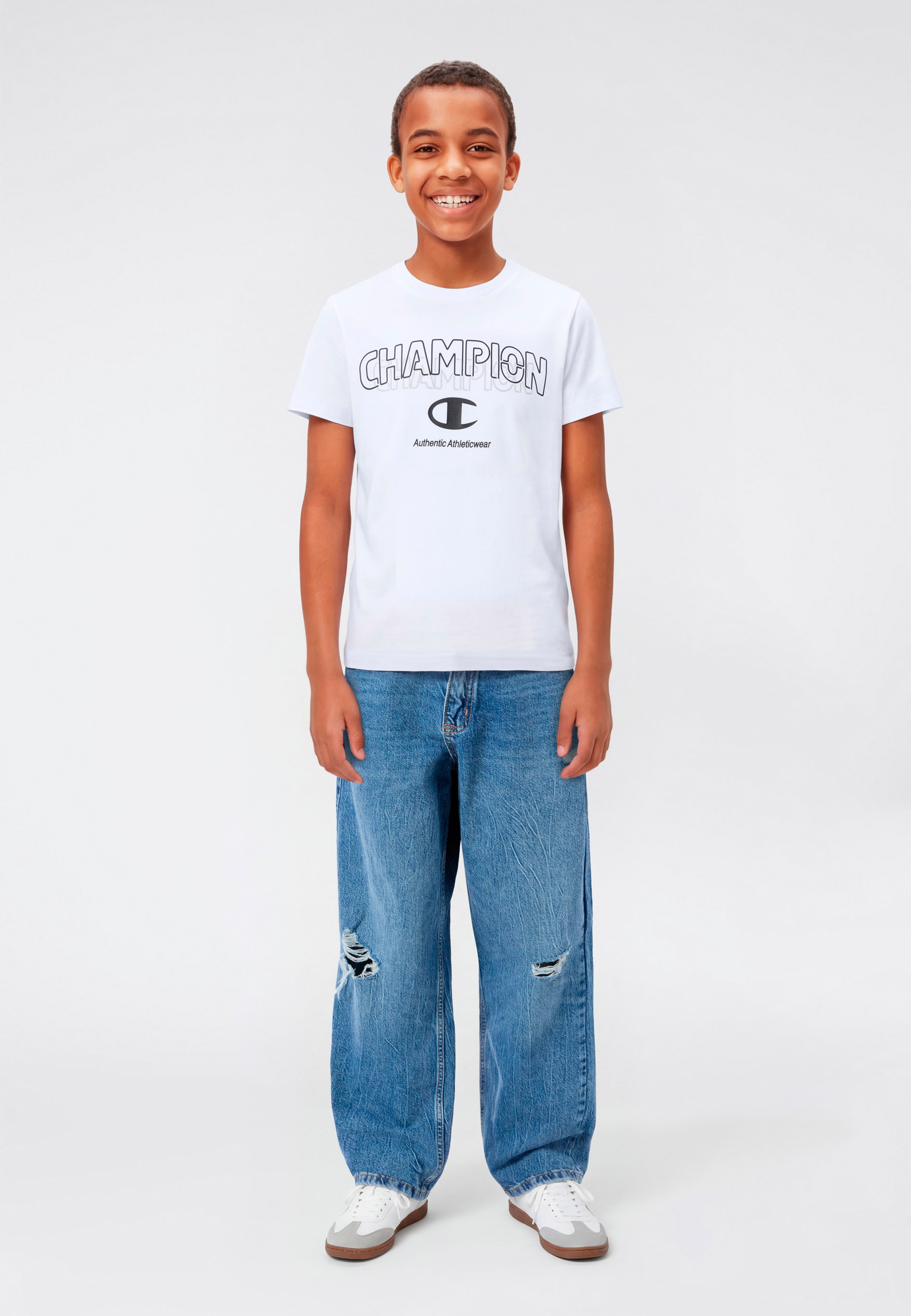 Champion T-shirt »Graphic T-Shirt« 1 pièces für Kinder, sportlicher Stil, Kurzarm, für sportliche Aktivitäten