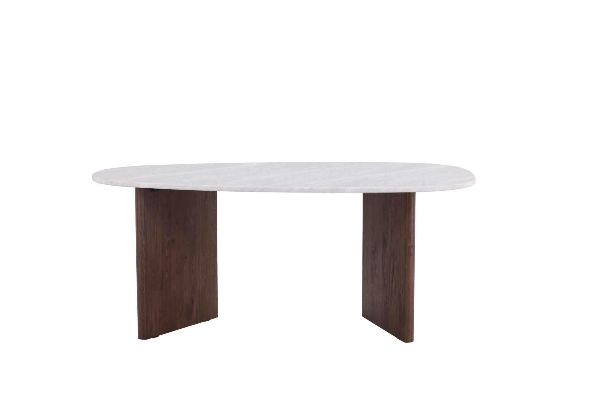 Venture Home Esstisch »Grönvik, ovaler Esstisch in moderner Betonoptik, 180 × 90 cm« Esszimmertisch, MDF, Papierlaminat, oval, geräumig, skandinavisch
