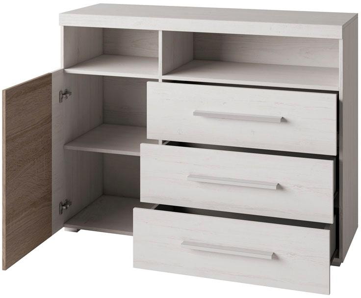 INOSIGN Kommode »Roger,Breite 120cm, moderne Anrichte mit 3 Schubladen«, Kommode mit viel Stauraum, Masse 120x92x38,5 (B/H/T)