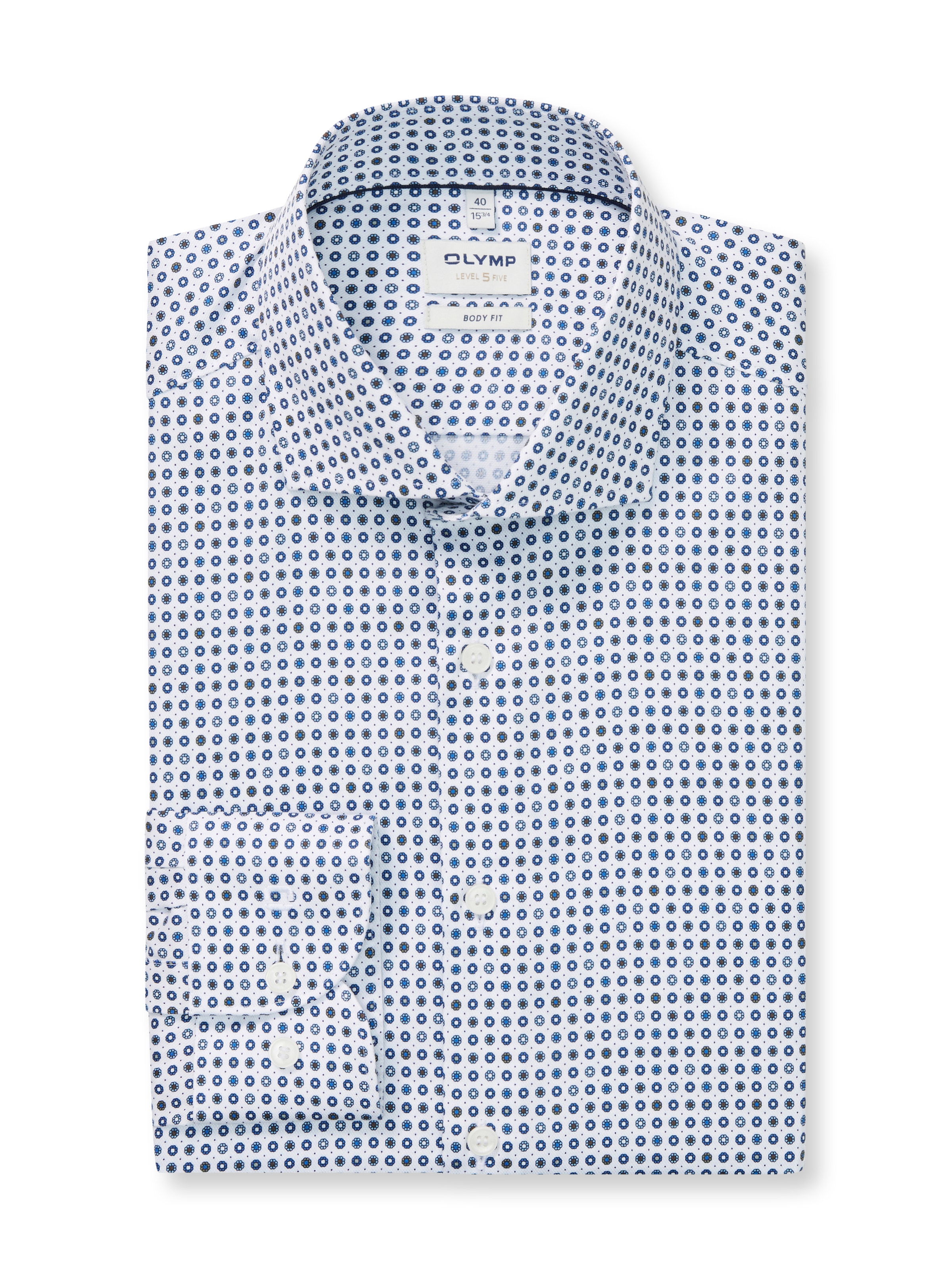 OLYMP Chemise à manches longues »Level 5« Royal-Kentkragen, body fit, Businesshemd, extra langer Arm