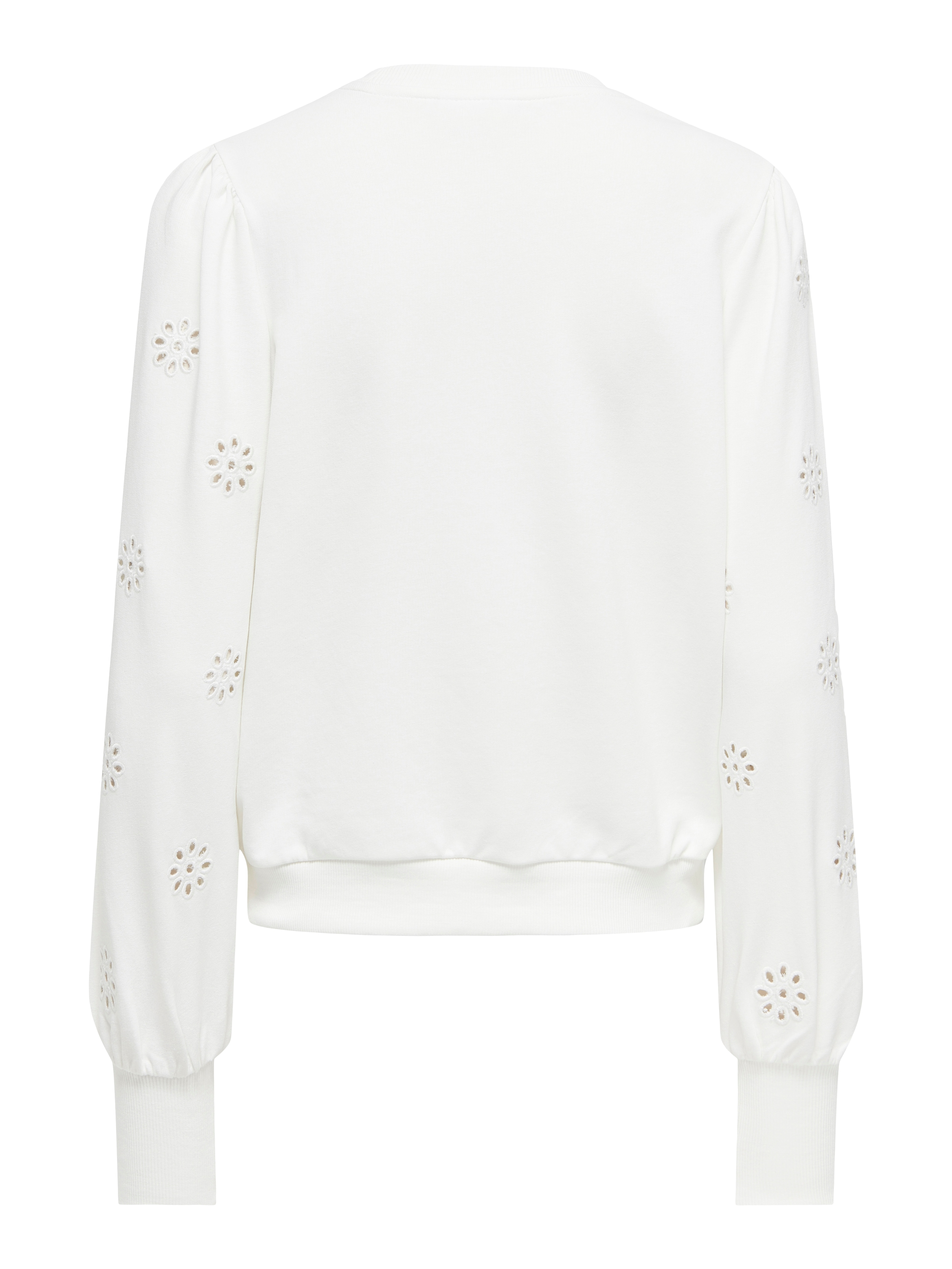 ONLY »ONLFEMME L/S PUFF EMBROIDERY UB SWT«, mit Puffärmeln mit wunderschöner Lochstickerei
