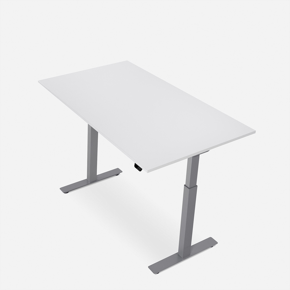 Schreibtische »WRK21 Schreibtisch Smart 160 x 80 cm, Höhenverstellbar, Weiss Uni / Grau«