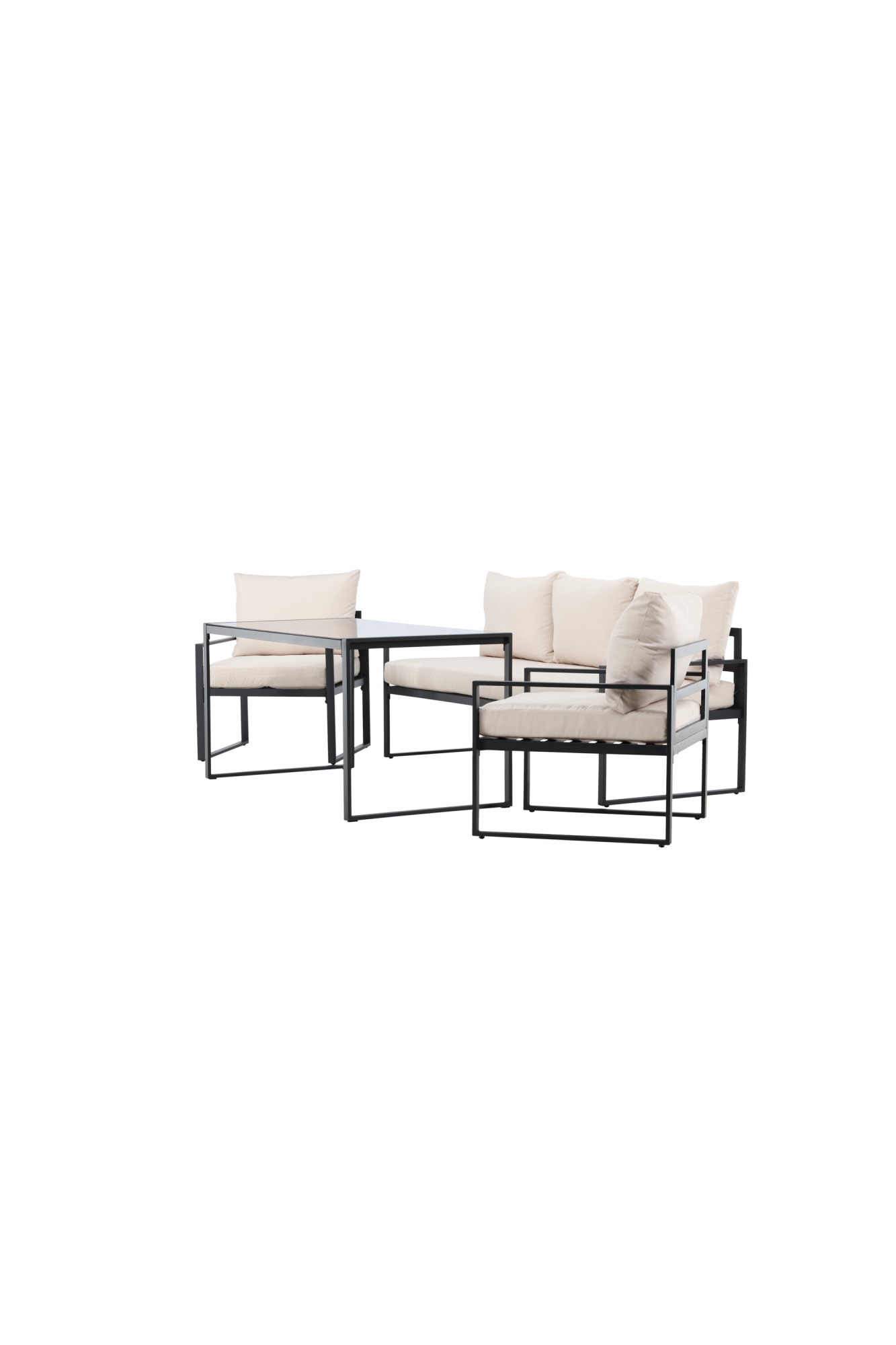 Venture Home Ensemble salon de jardin »Catania, grosszügiges Outdoor-Set für hohen Sitzkomfort« 4 tlg. Loungemöbel mit Stoffbezug, angenehm, weich