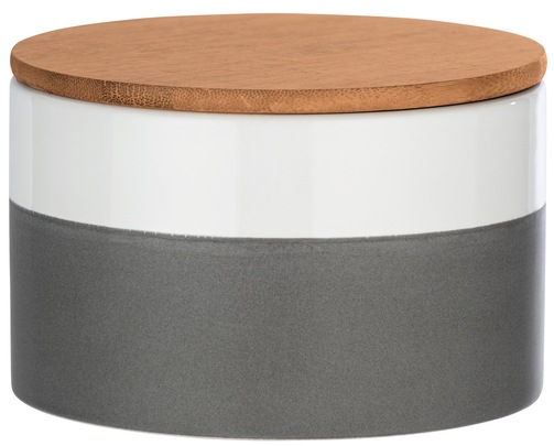Image of WENKO Vorratsdose »Malta«, (1 tlg.), Keramikdose im trendigen Farbblockdesign in Grau/Weiss bei Ackermann Versand Schweiz