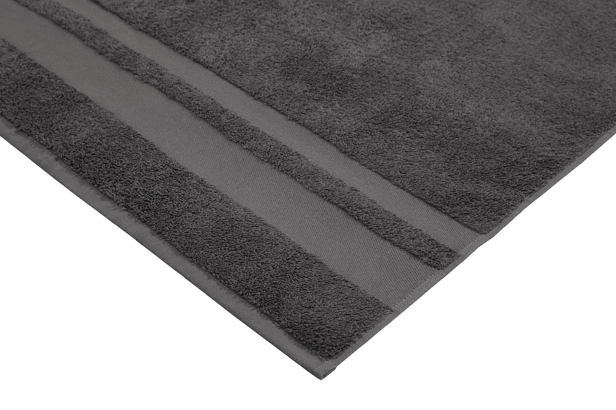 my home Serviette de sauna »Vanessa, als Set und Serie erhältlich, 2 Saunatücher, 80x200cm« Handtücher mit Bordüre, 100% Baumwolle, einfarbig, weich