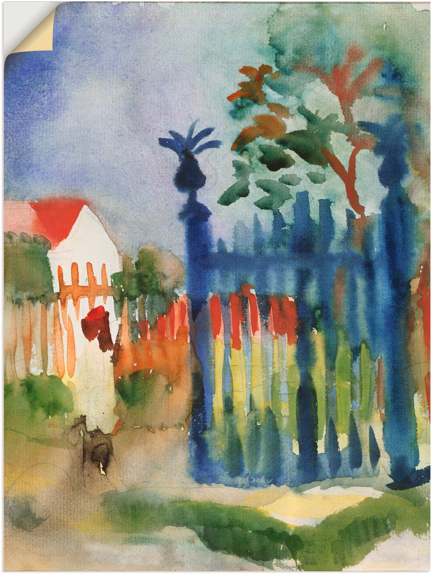 Image of Artland Wandbild »Gartentor. 1914«, Garten, (1 St.), in vielen Grössen & Produktarten -Leinwandbild, Poster, Wandaufkleber / Wandtattoo auch für Badezimmer geeignet bei Ackermann Versand Schweiz