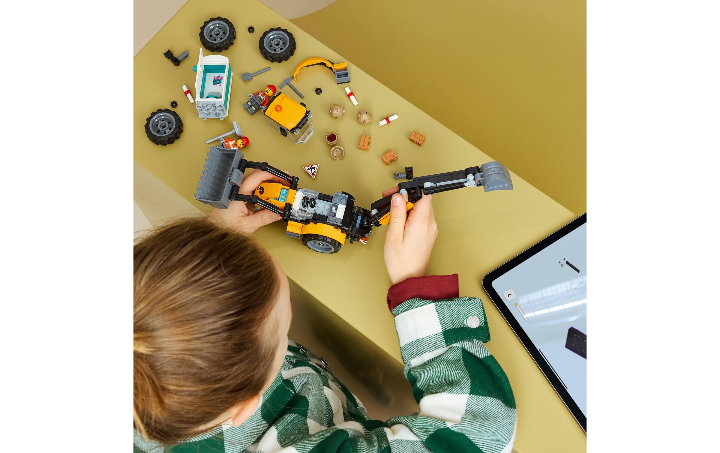 LEGO® Pions de construction »Gelber Baggerlader (60480), LEGO City« fabriqué en Europe