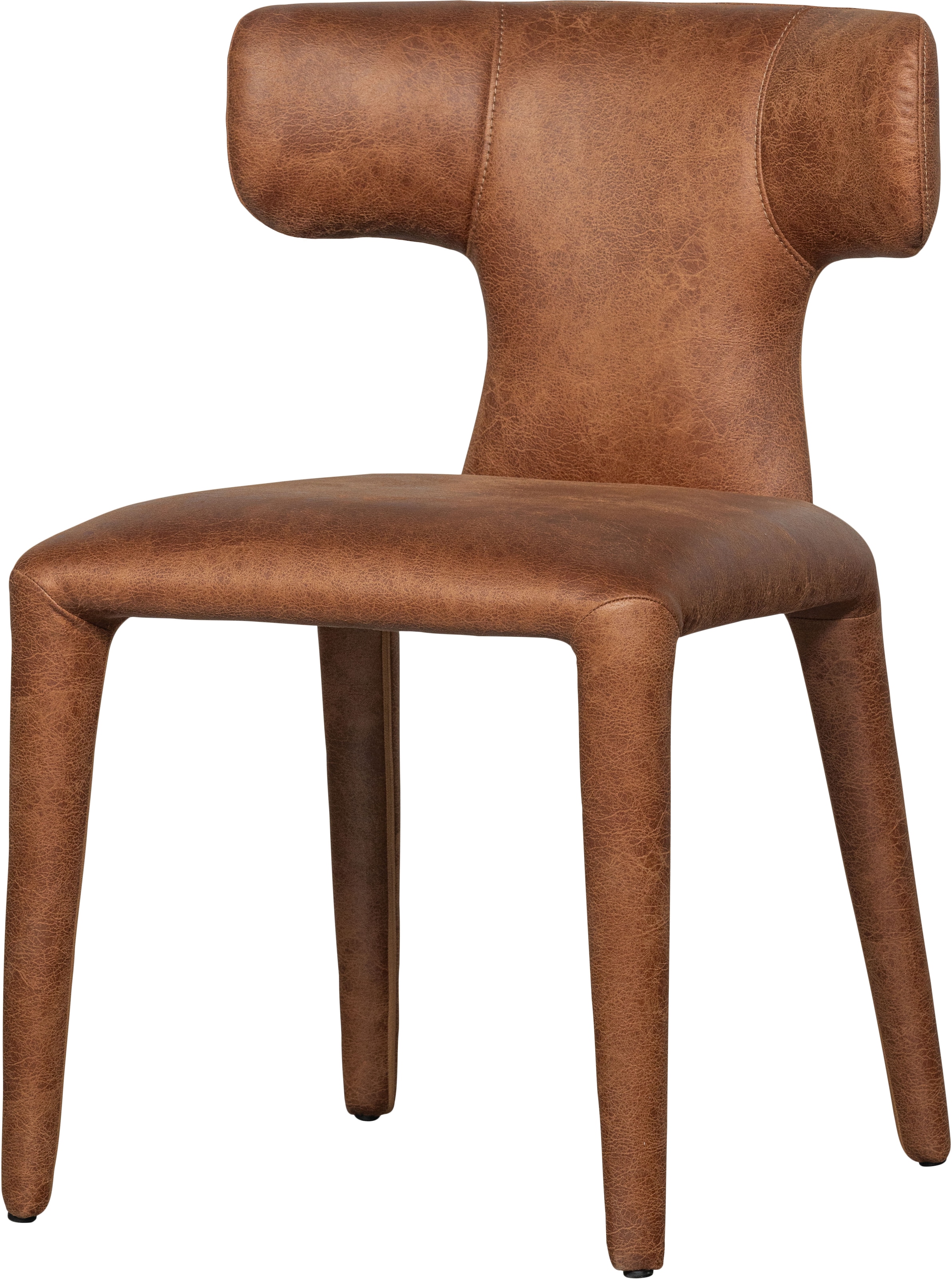 Image of WOOOD Esszimmerstuhl "Permit aus Kunstleder komplett gepolstert H 78 x B 52 cm" (Set) 2 Stk.4-Fuss-Gestell, gepolstert, H 78 cm x B 52 cm