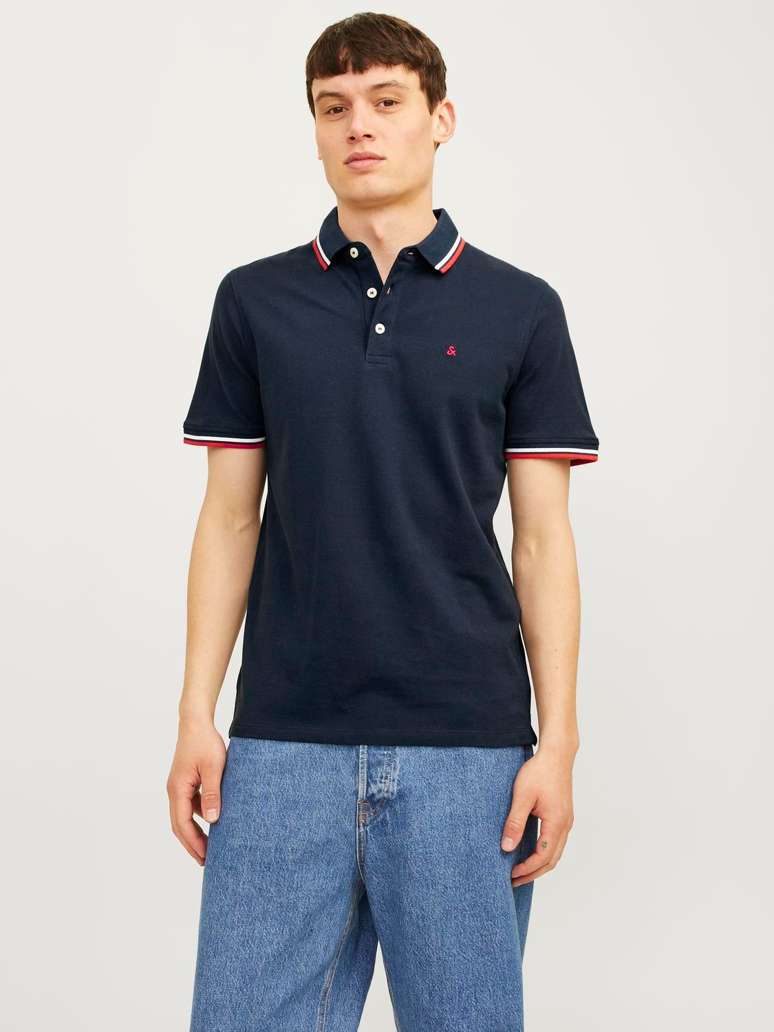 Jack & Jones Poloshirt »JJEPAULOS POLO SS 2PK MP NOOS«, (Packung, 2 tlg., 2er-Pack)