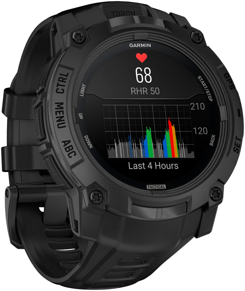 Garmin Smartwatch »Instinct 3 AMOLED 50 mm Tactical Edition«(/ 1,3 ″) Garmin