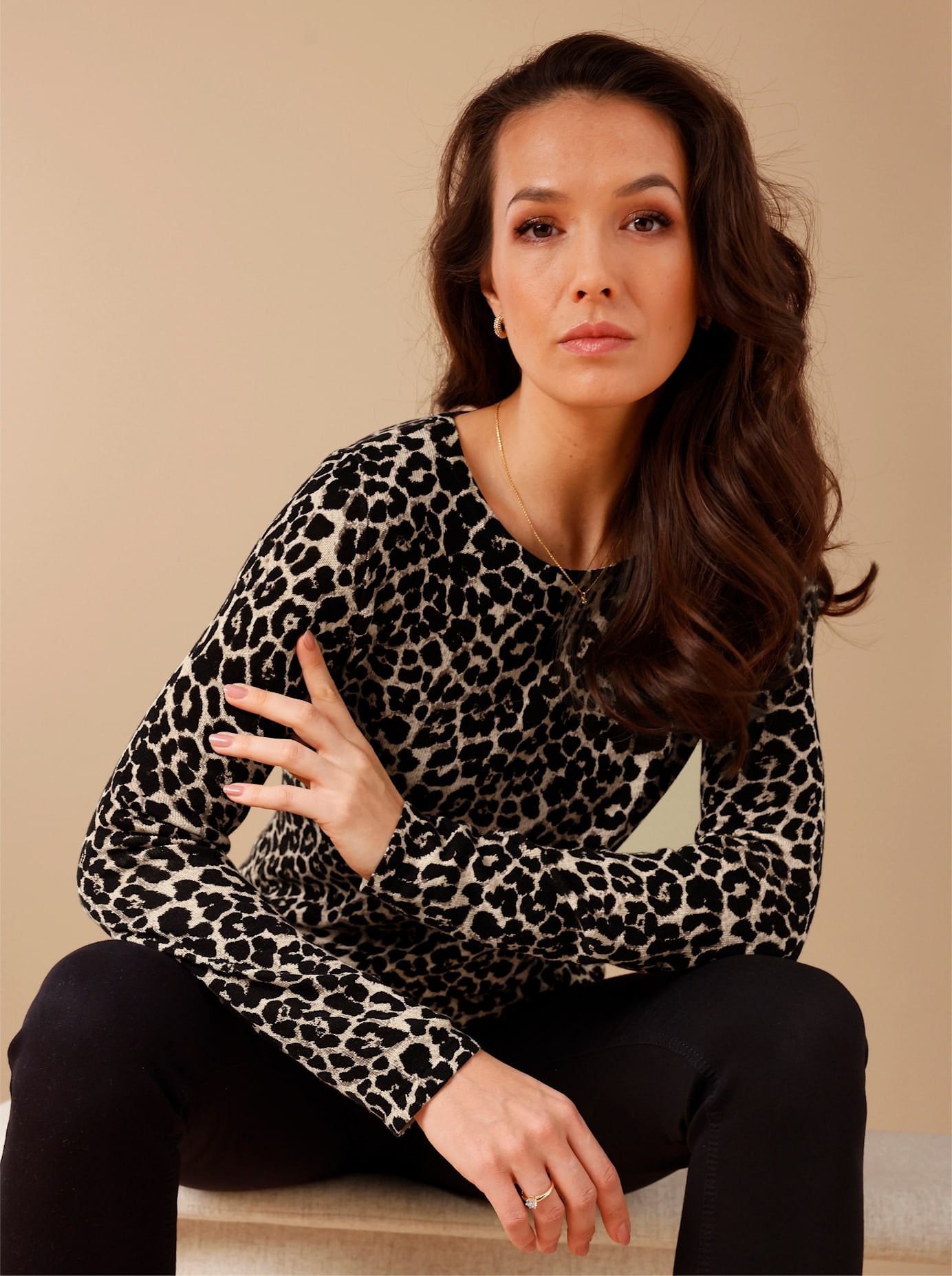 Image of CREATION L PREMIUM Strickpullover "Lyocell-Woll-Pullover"