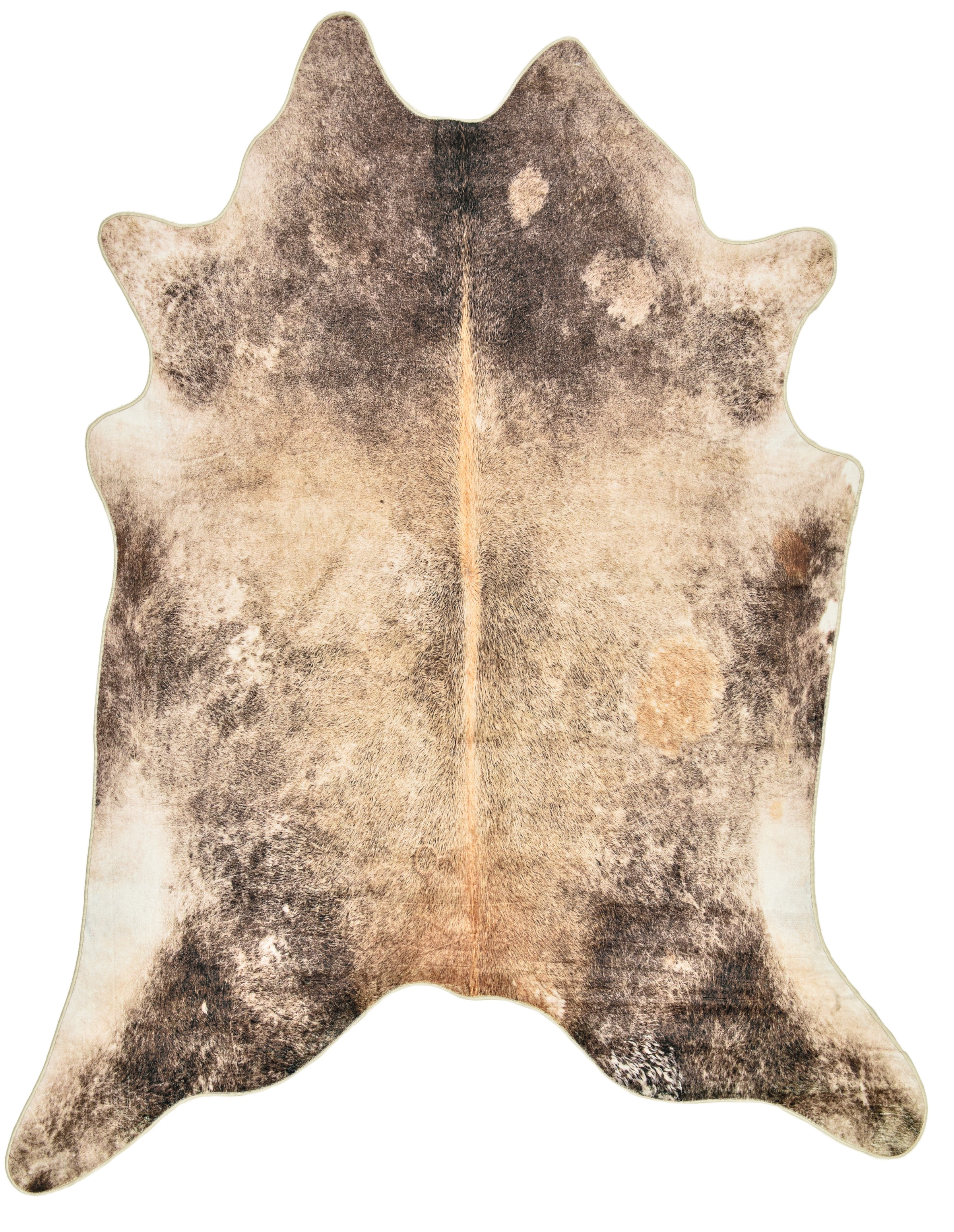 Image of Gino Falcone Fellteppich "Emilia" fellförmig 3 mm Höhe Kunstfell, bedruckt, Kuhfell-Optik, ideal im Wohnzimmer & Schlafzimmer
