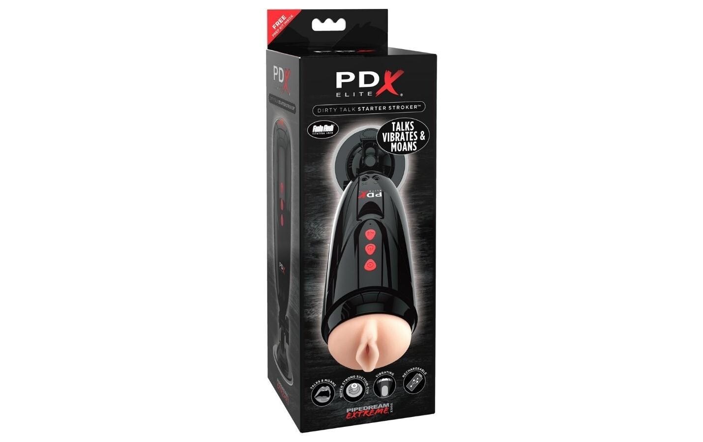 Klitoris-Stimulator »PDX Elite Dirty Talk Stroker Schwarz«, (1 tlg.)