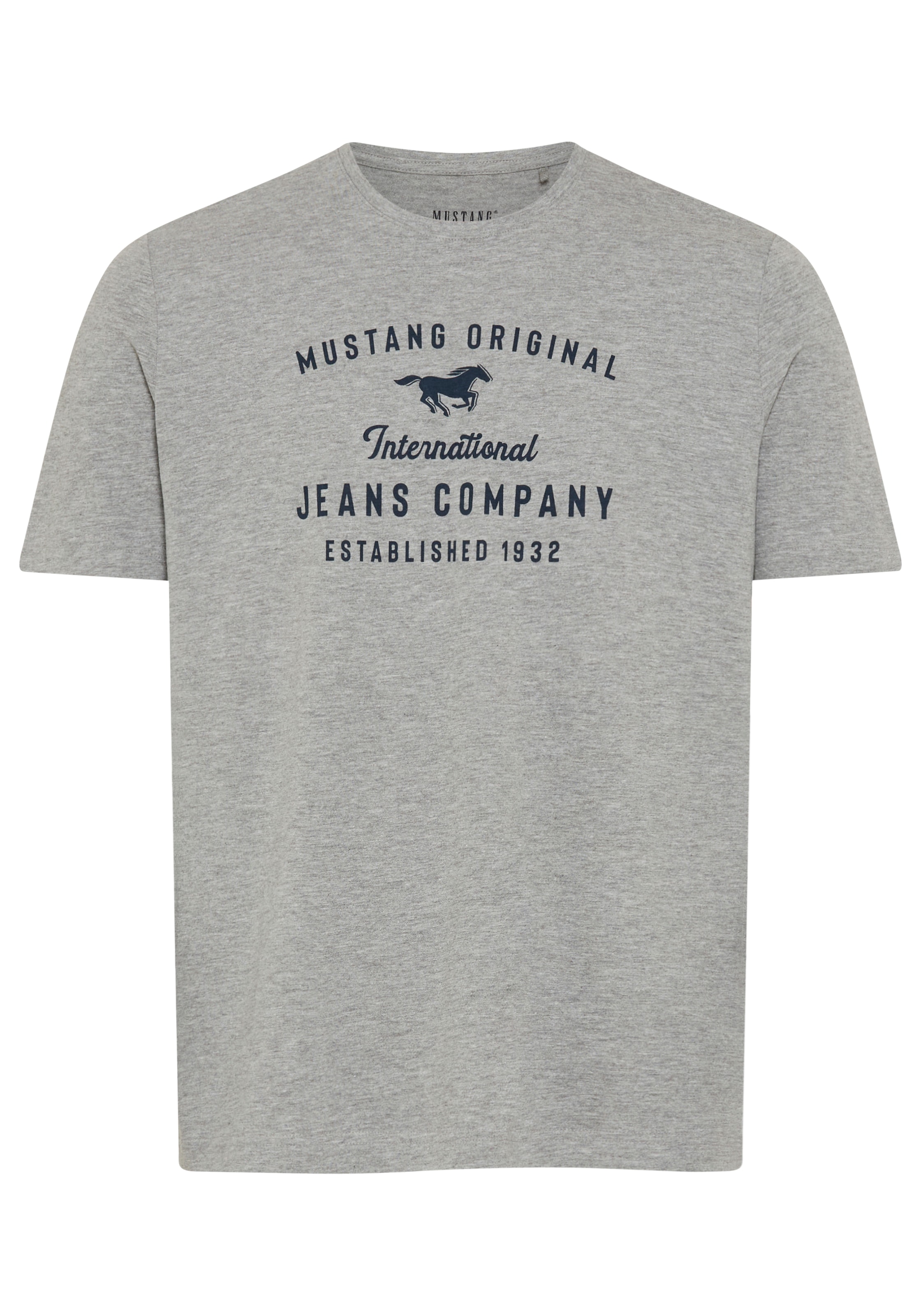 MUSTANG Rundhalsshirt »Alex Logoprint uni« mit Logoprint auf der Brust