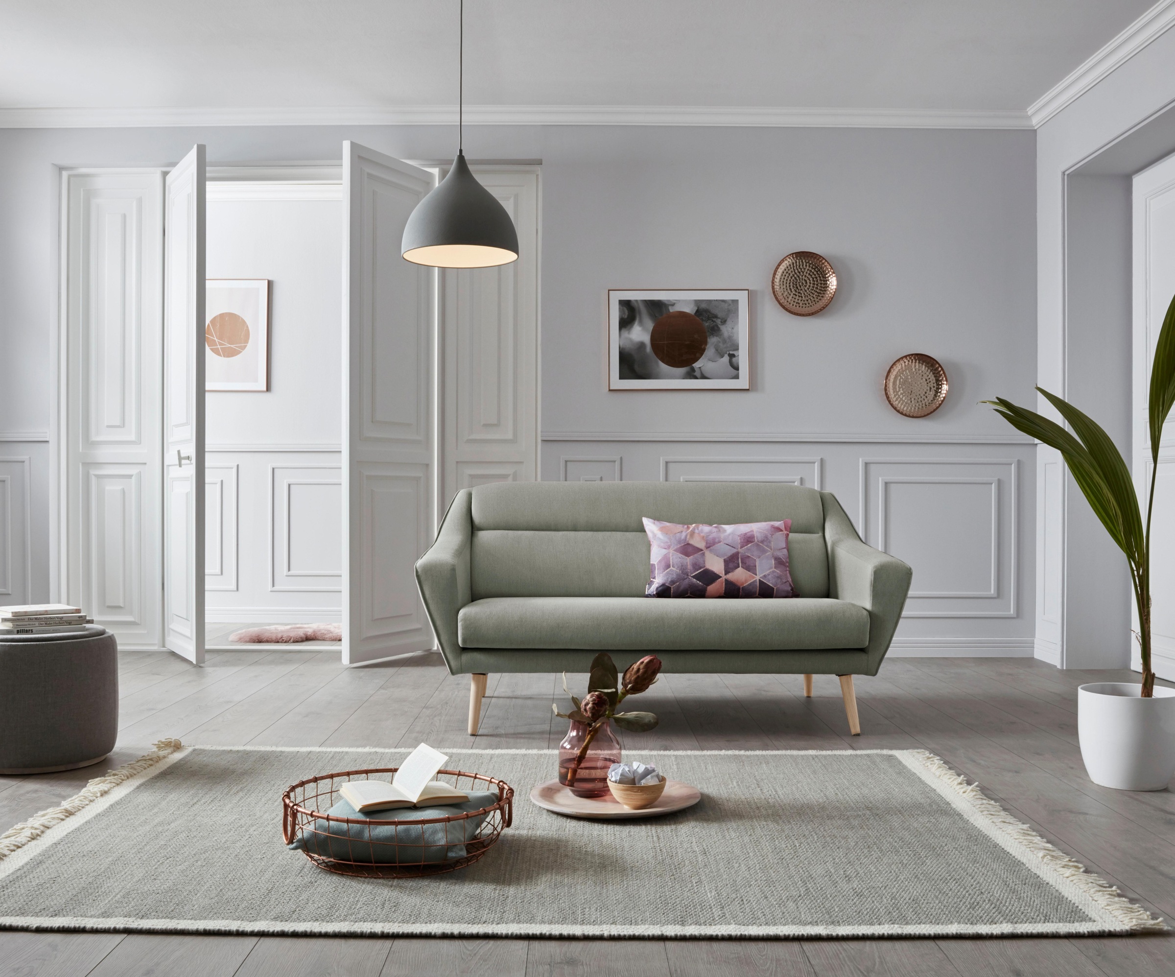 GOODproduct 2-places »Bille« mit Naht im Rückenkissen und Eiche-Beinen, Design by Morten Georgsen