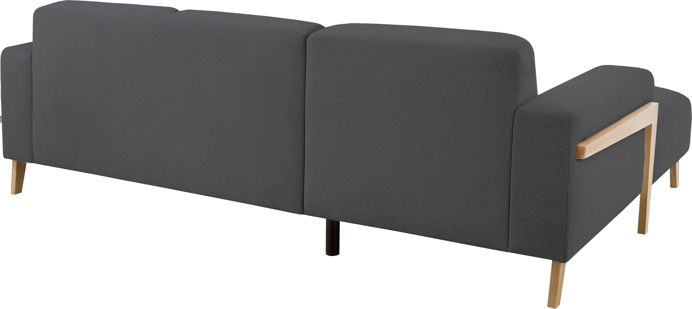 exxpo - sofa fashion Ecksofa »Starr, modern und klassisches Design, hochwertige Verarbeitung, bequem«, L-Form, wahlw. elektrische Sitztiefenverstellung, Massivholzfüsse