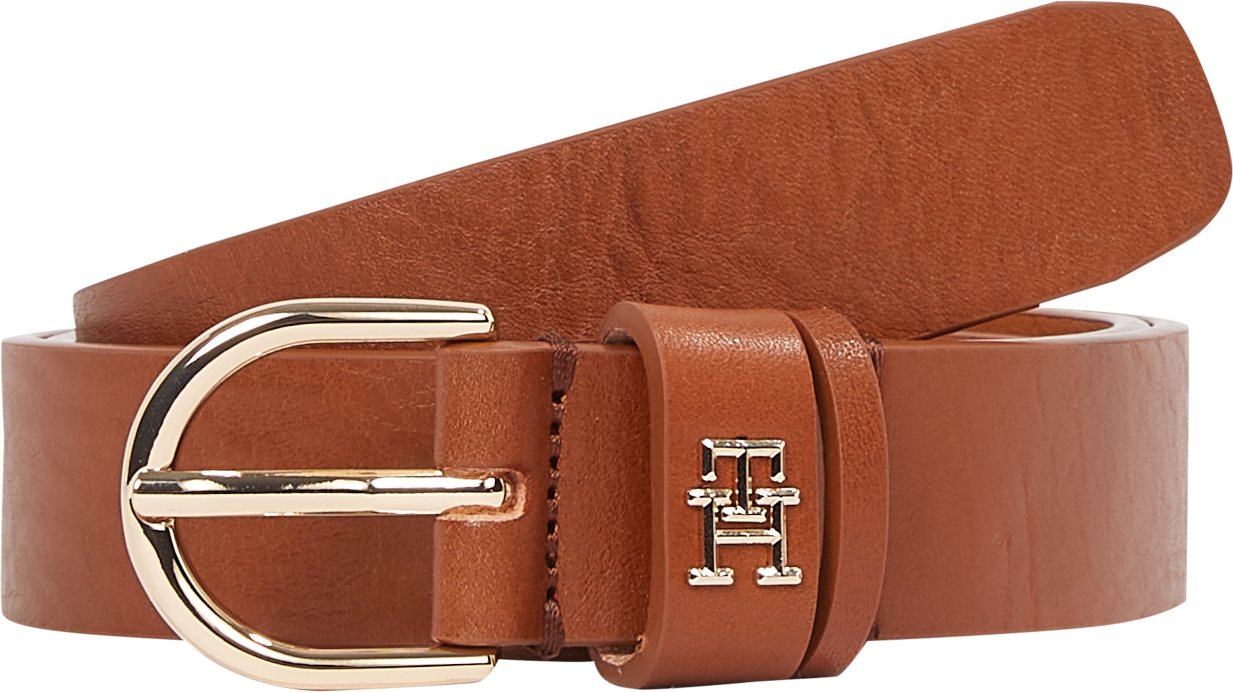 Tommy Hilfiger Ledergürtel »ESSENTIAL EFFORTLESS 2.5«, Logoemblem, weiche Haptik, ovale Einfachdornschliesse