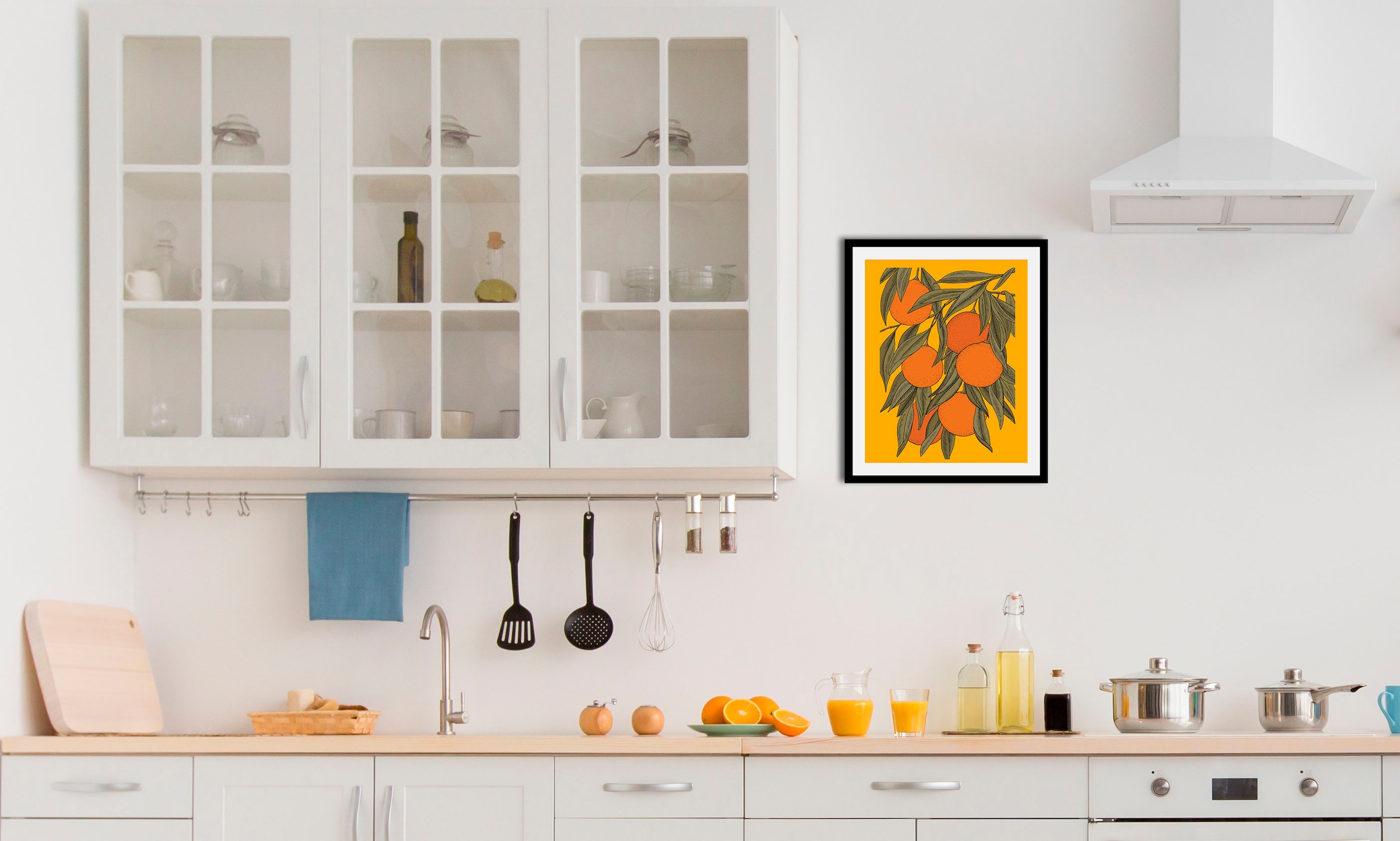 Image of queence Bild "Fae" Essen Kunst Lebensmittel Obst Obst Bilder 1 Stk. tlg. gerahmt