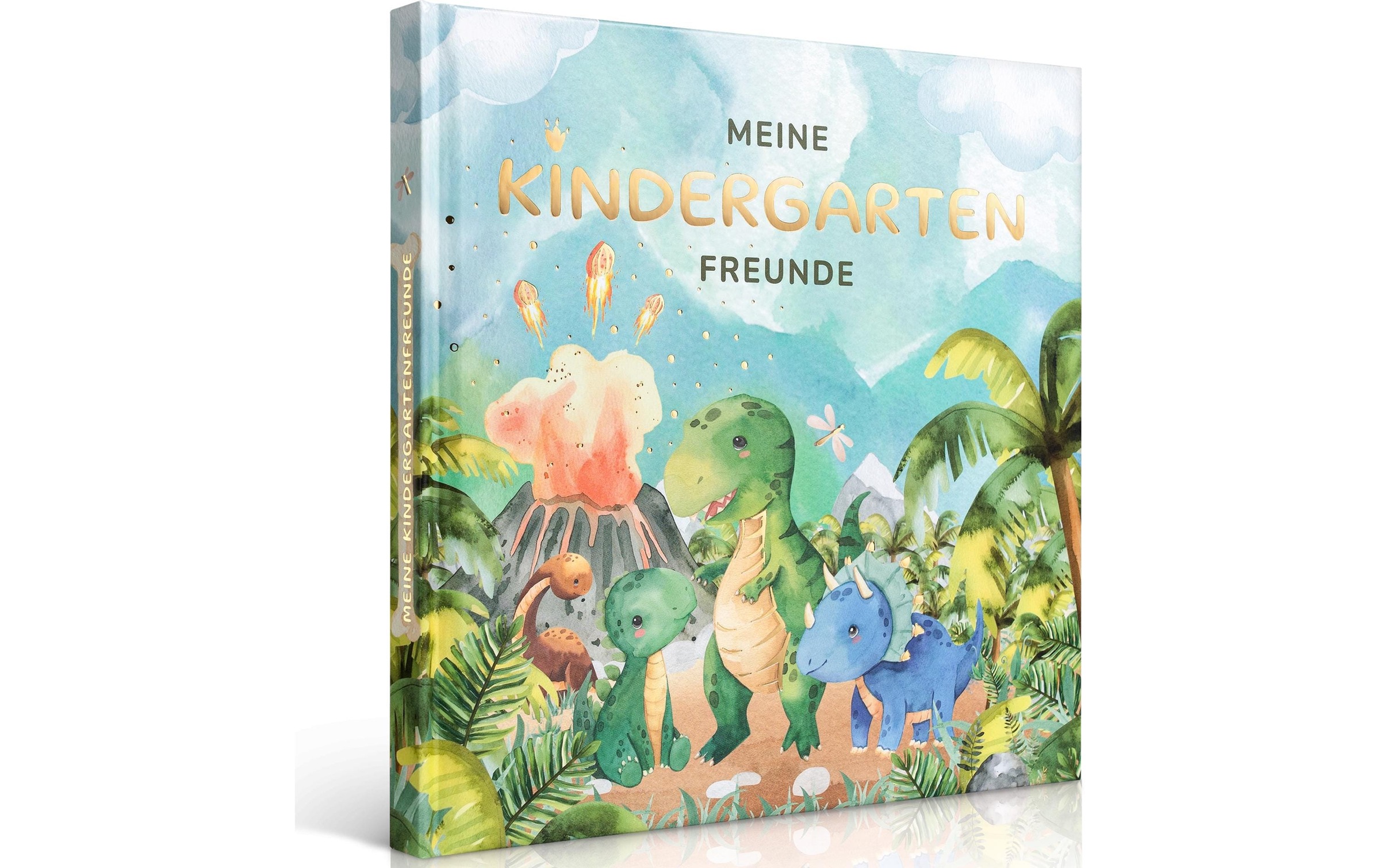 Image of Tagebuch "Eulentaler Dino" DIN A4 Liebevolles Freundealbum für Kita-Erinnerungen