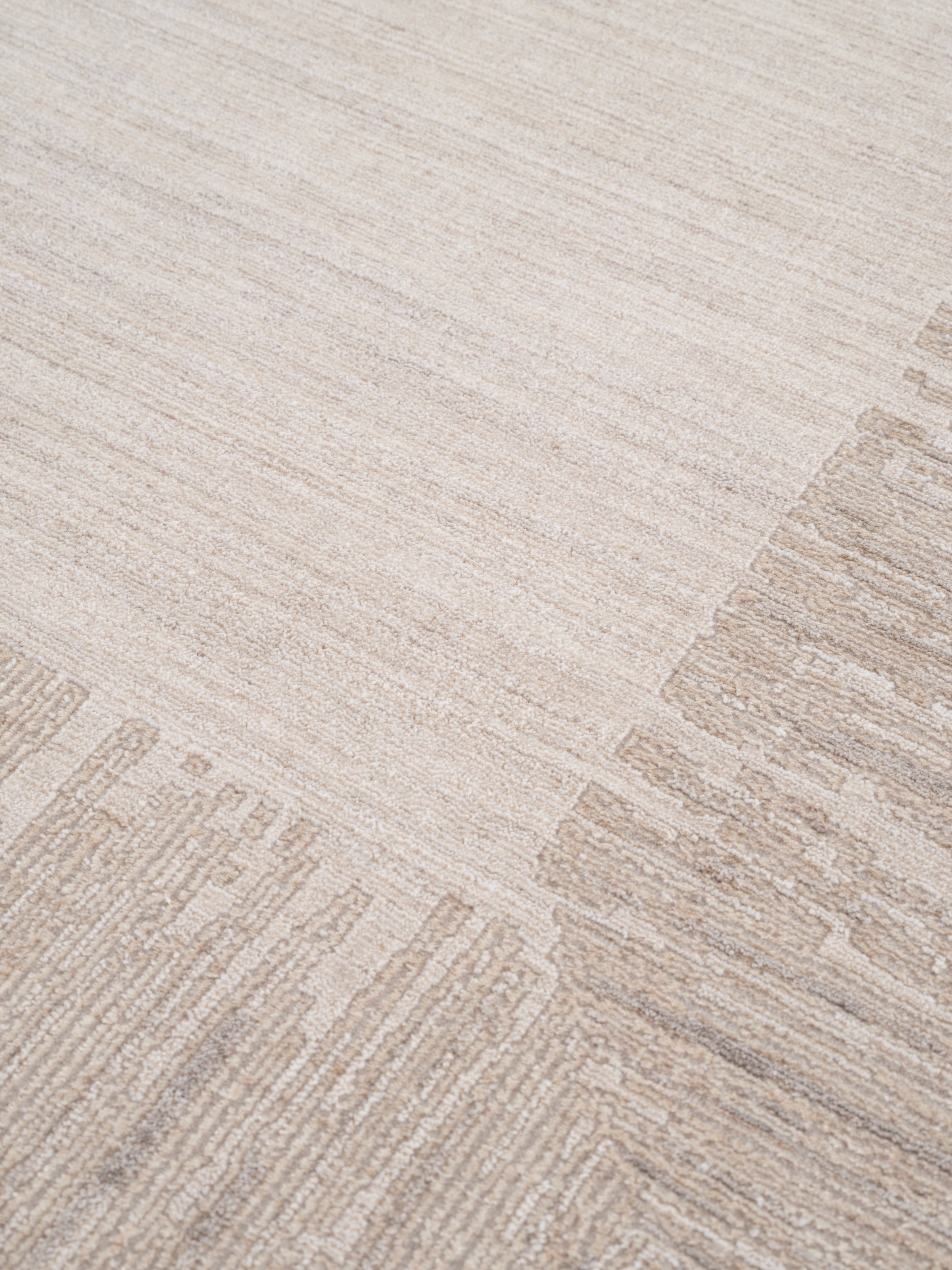 Calvin Klein home Teppich »Passages, mit Fransen, Designerteppich« rechteckig 5 mm Höhe Rahmen, meliert, Wohnzimmer, Schlafzimmer, Esszimmer