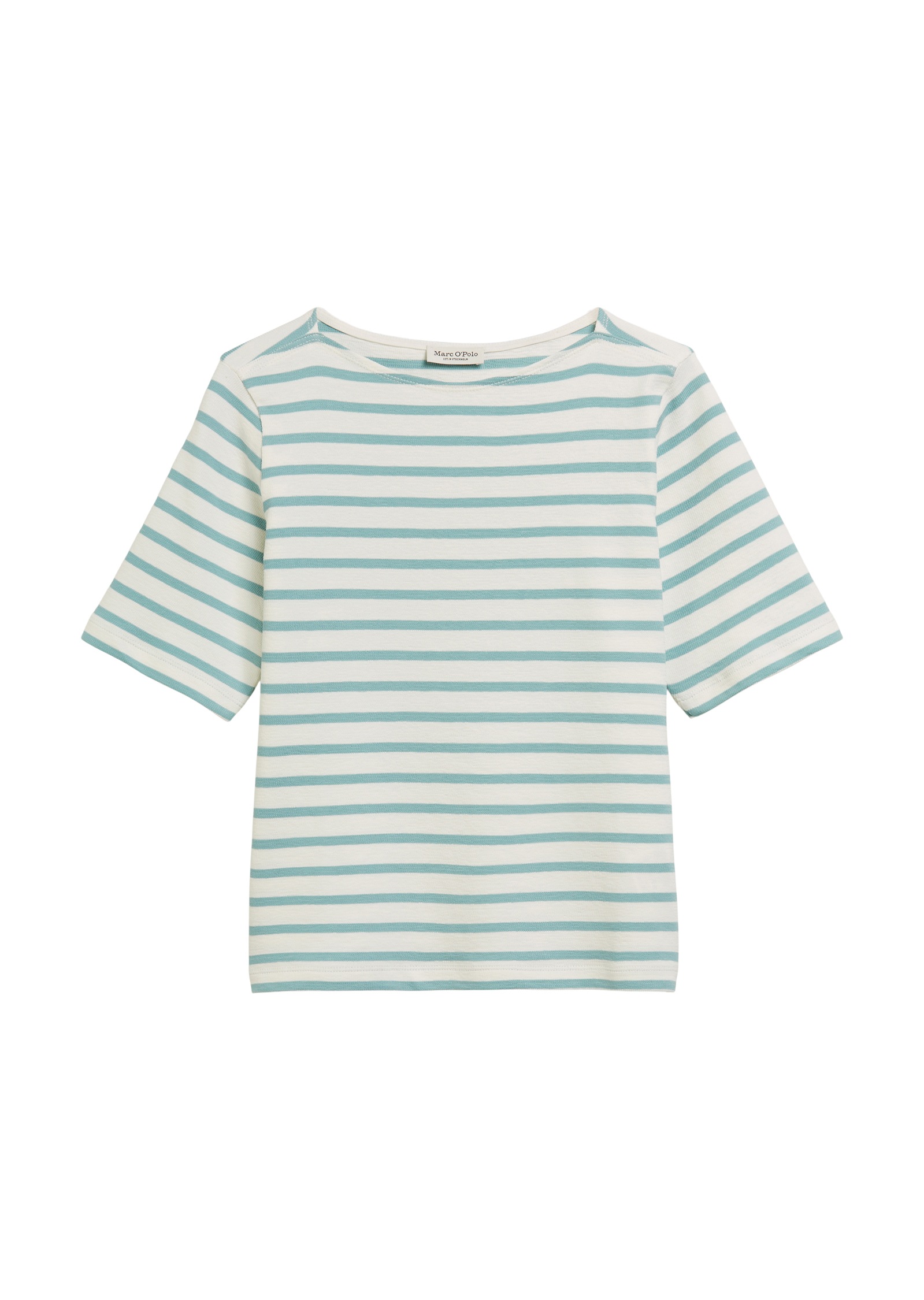 Marc O'Polo T-Shirt, geringelt, U-Boot-Ausschnitt, gerade schnitten