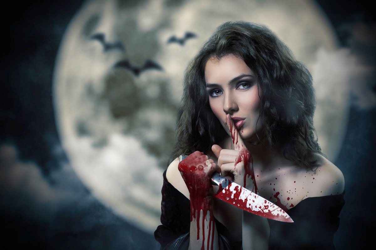 Image of Papermoon Fototapete »Frau mit blutigem Wasser«, Vliestapete, hochwertiger Digitaldruck, inklusive Kleister bei Ackermann Versand Schweiz